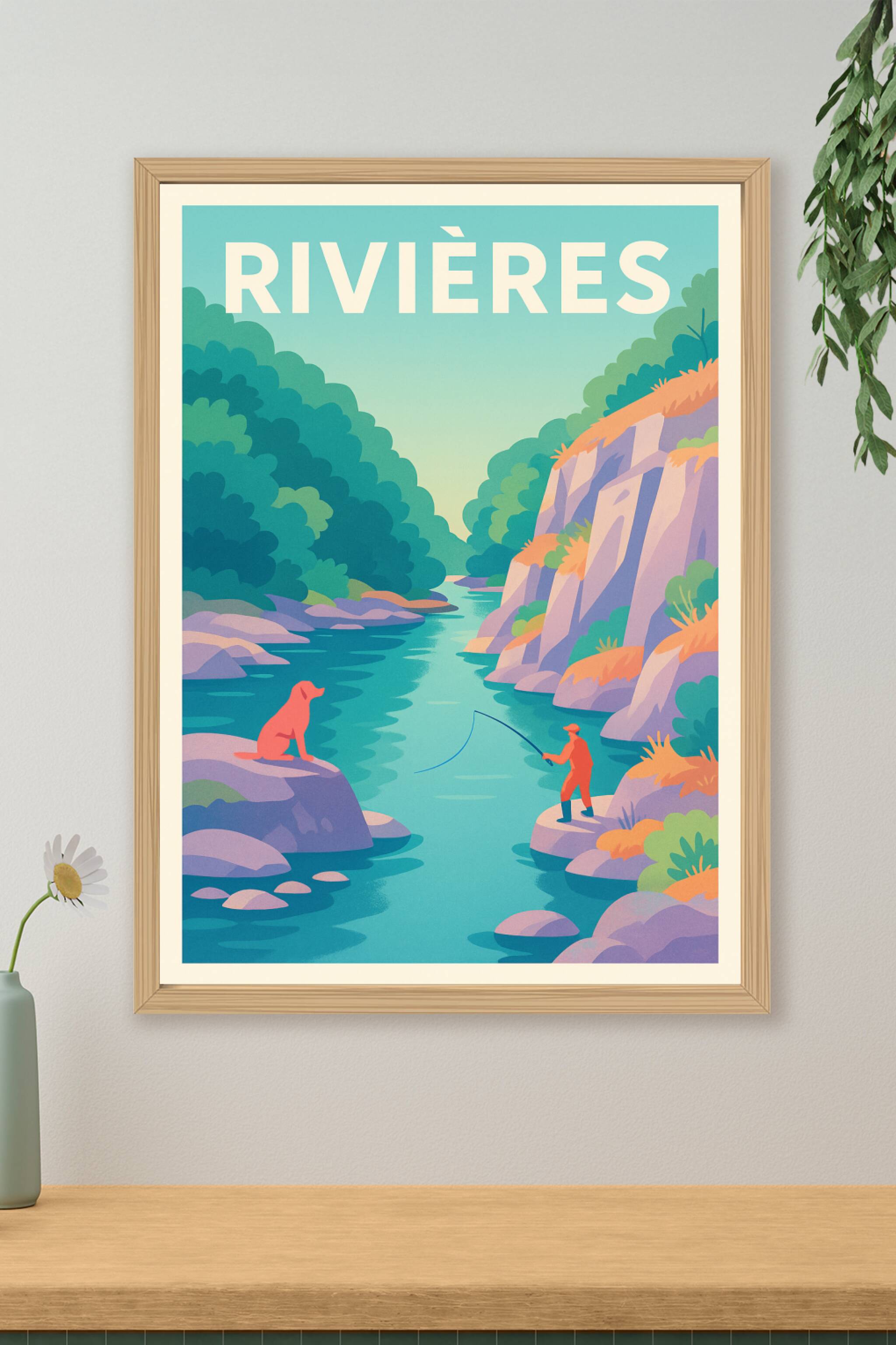 Affiche de Rivières - Évasion au fil de l'eau