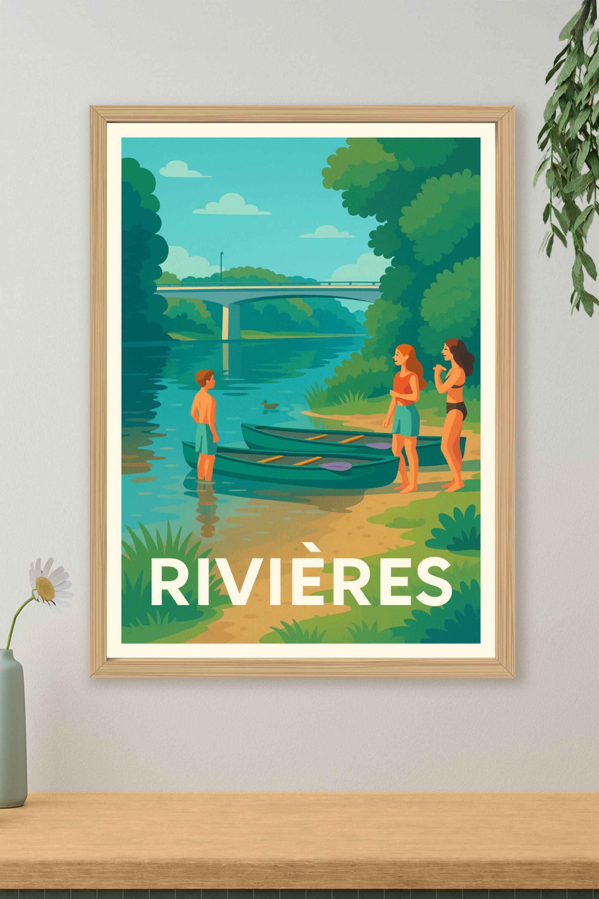Affiche de Rivières - Évasion douce au fil de l'eau