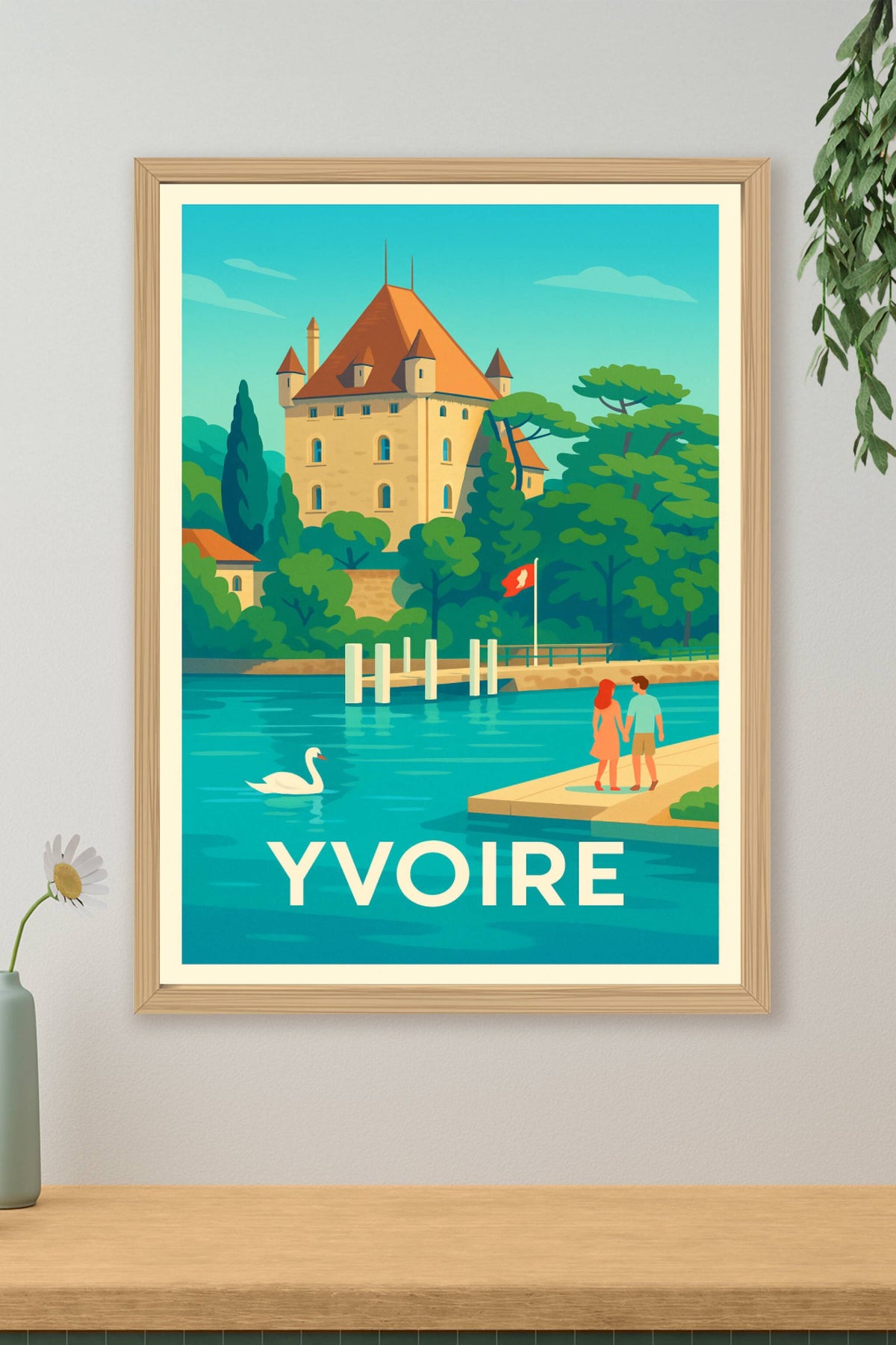 Affiche Yvoire — Charme et sérénité au bord de l'eau · poster d'art de Yvoire