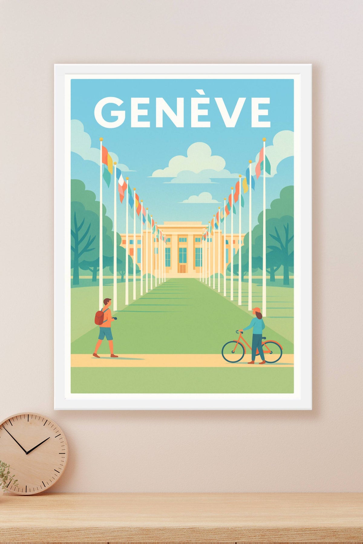 Affiche Genève — L'élégance internationale au cœur de la ville · poster d'art de Genève