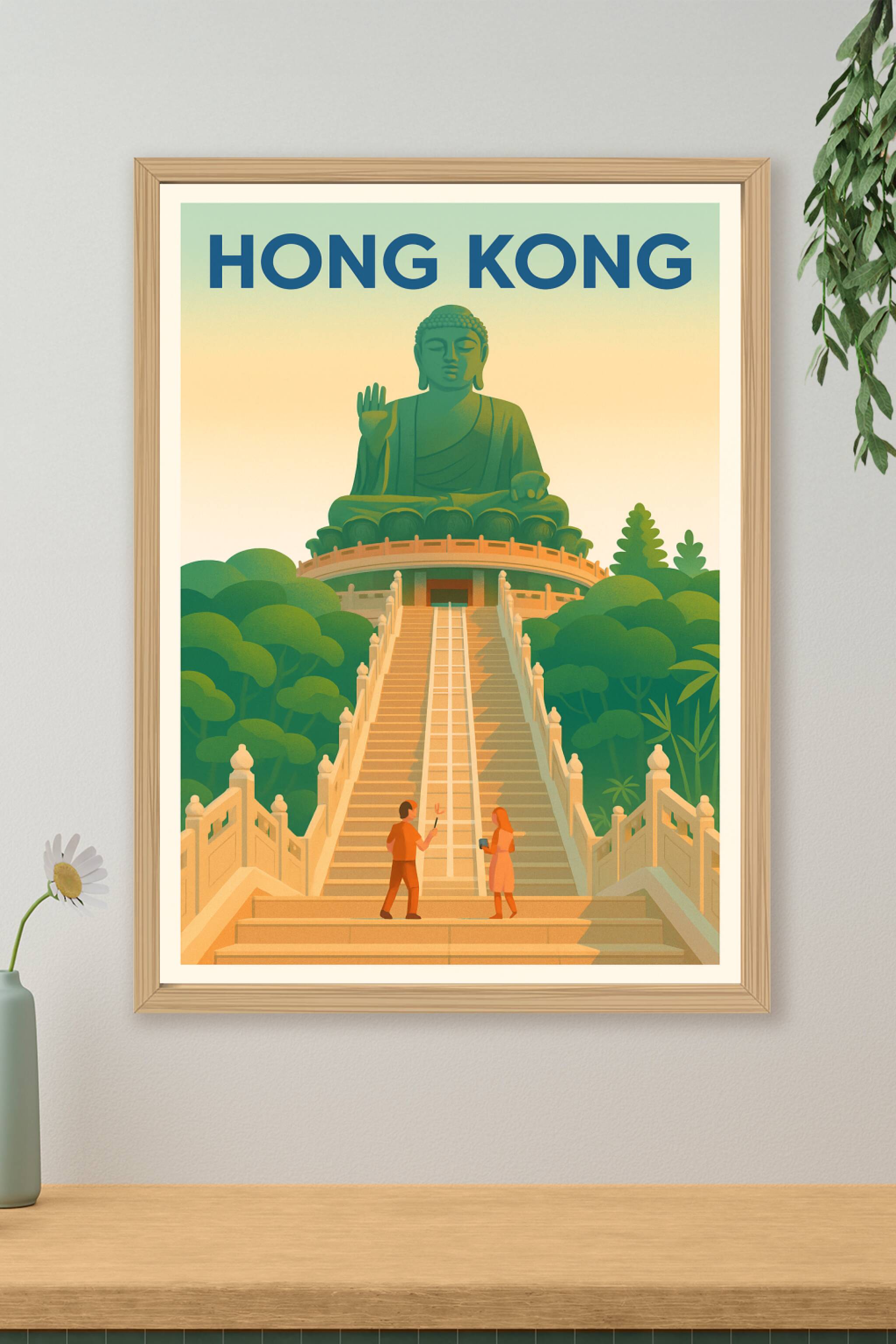 Affiche de Hong Kong - L'harmonie du Bouddha géant