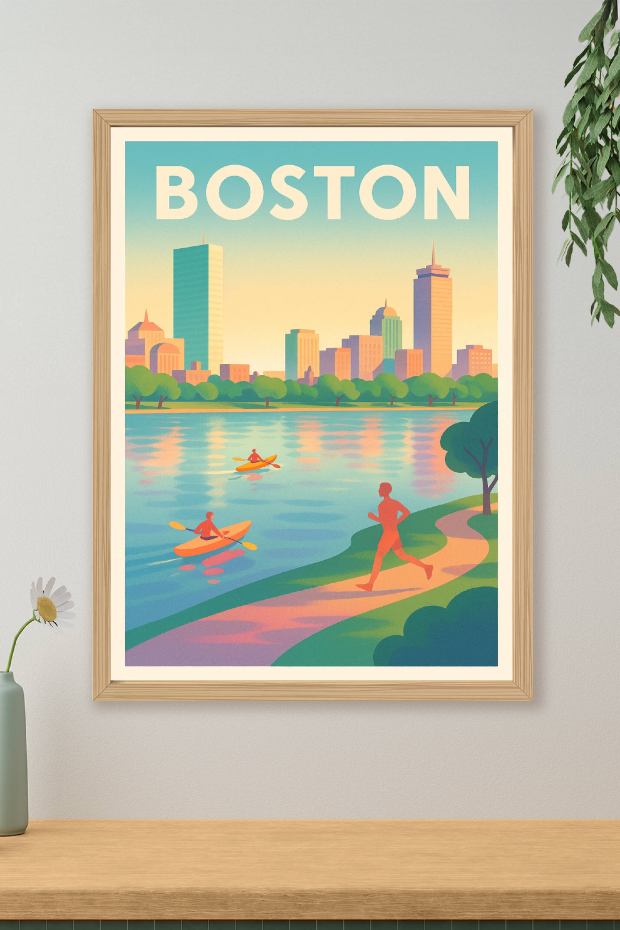 Affiche de Boston - Une escapade sportive au bord de l'eau
