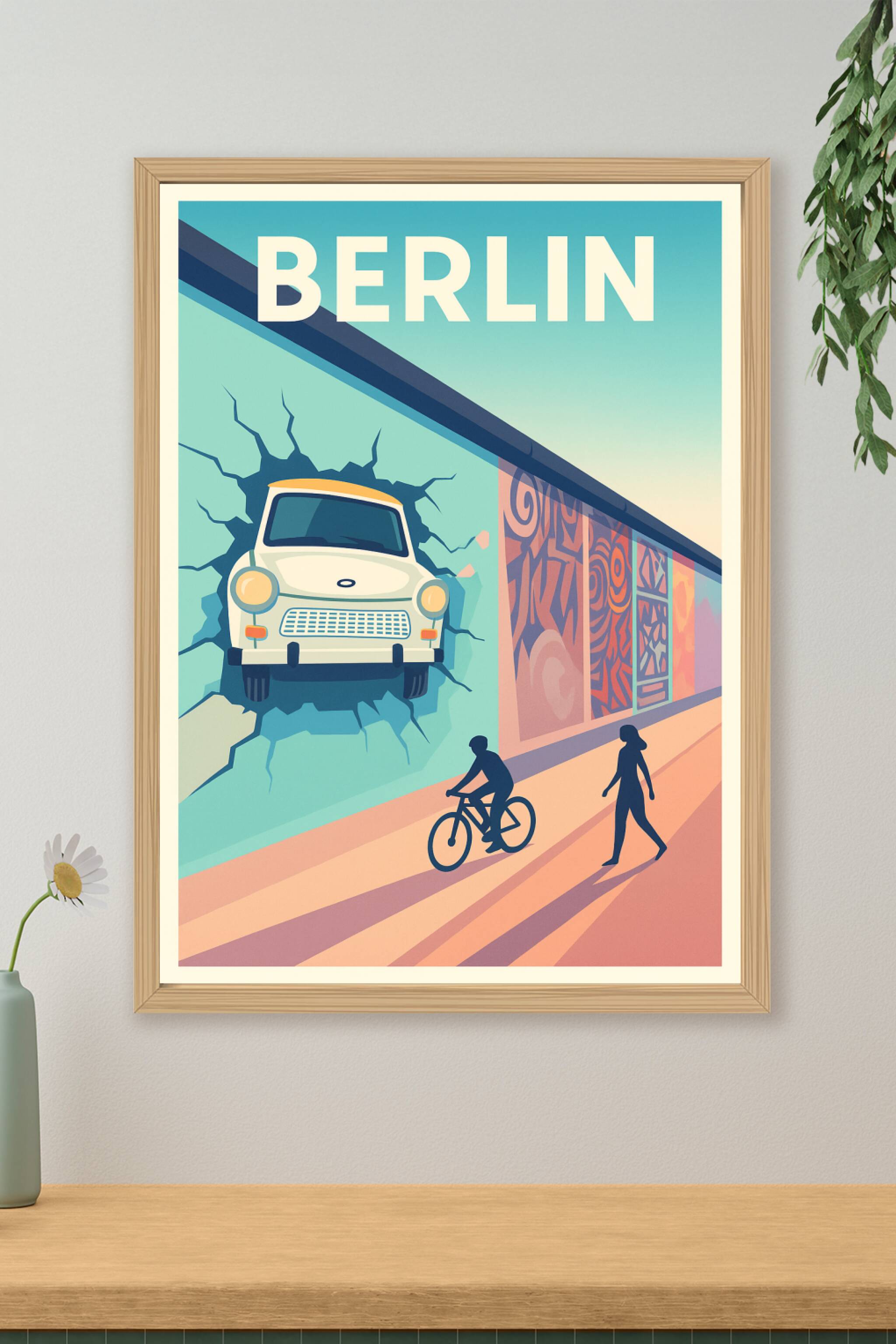 Affiche de Berlin - L'icône du Mur en suspension