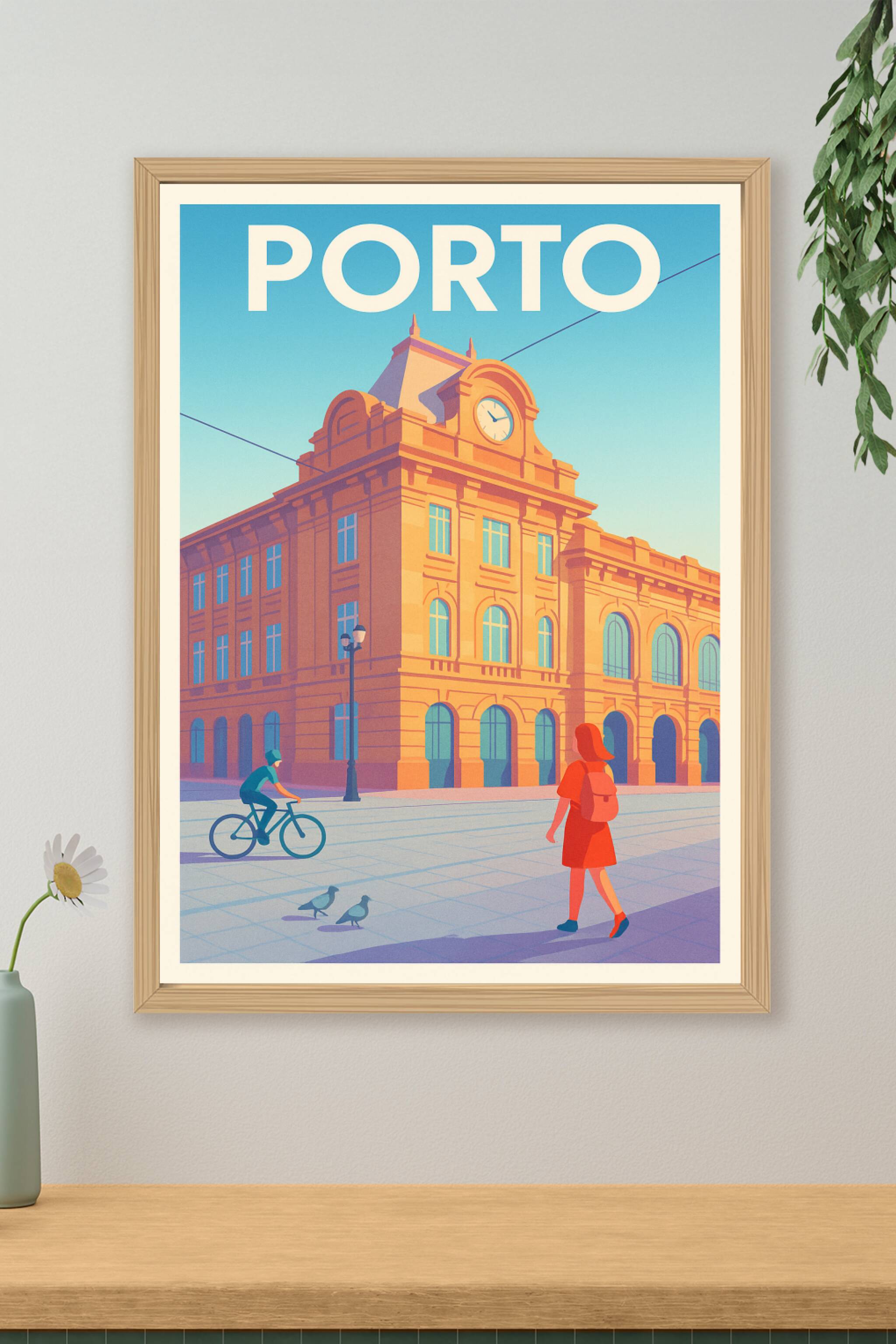 Affiche de Porto - Lumières dorées sur la ville historique