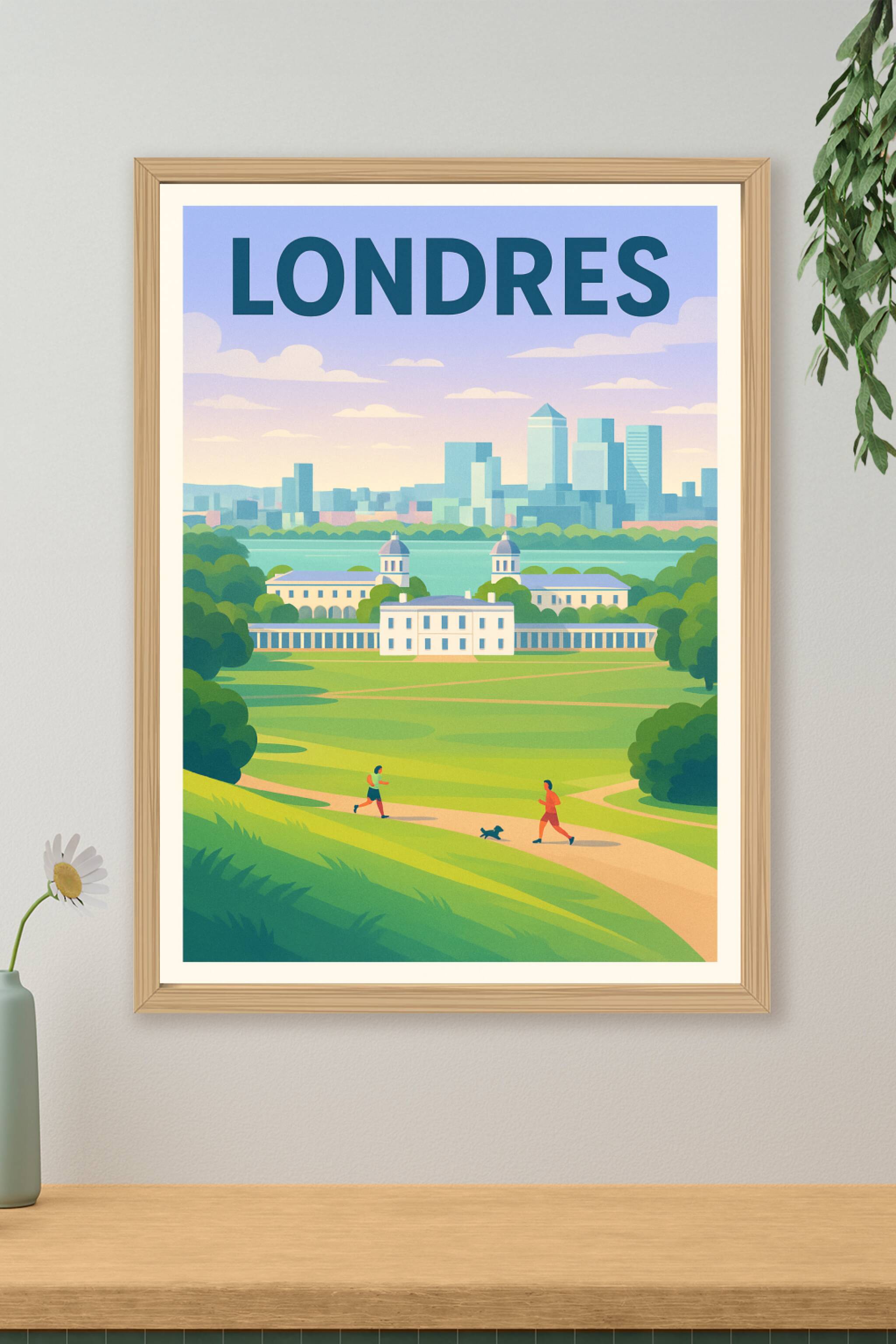 Affiche de Londres - Évasion urbaine et nature apaisante