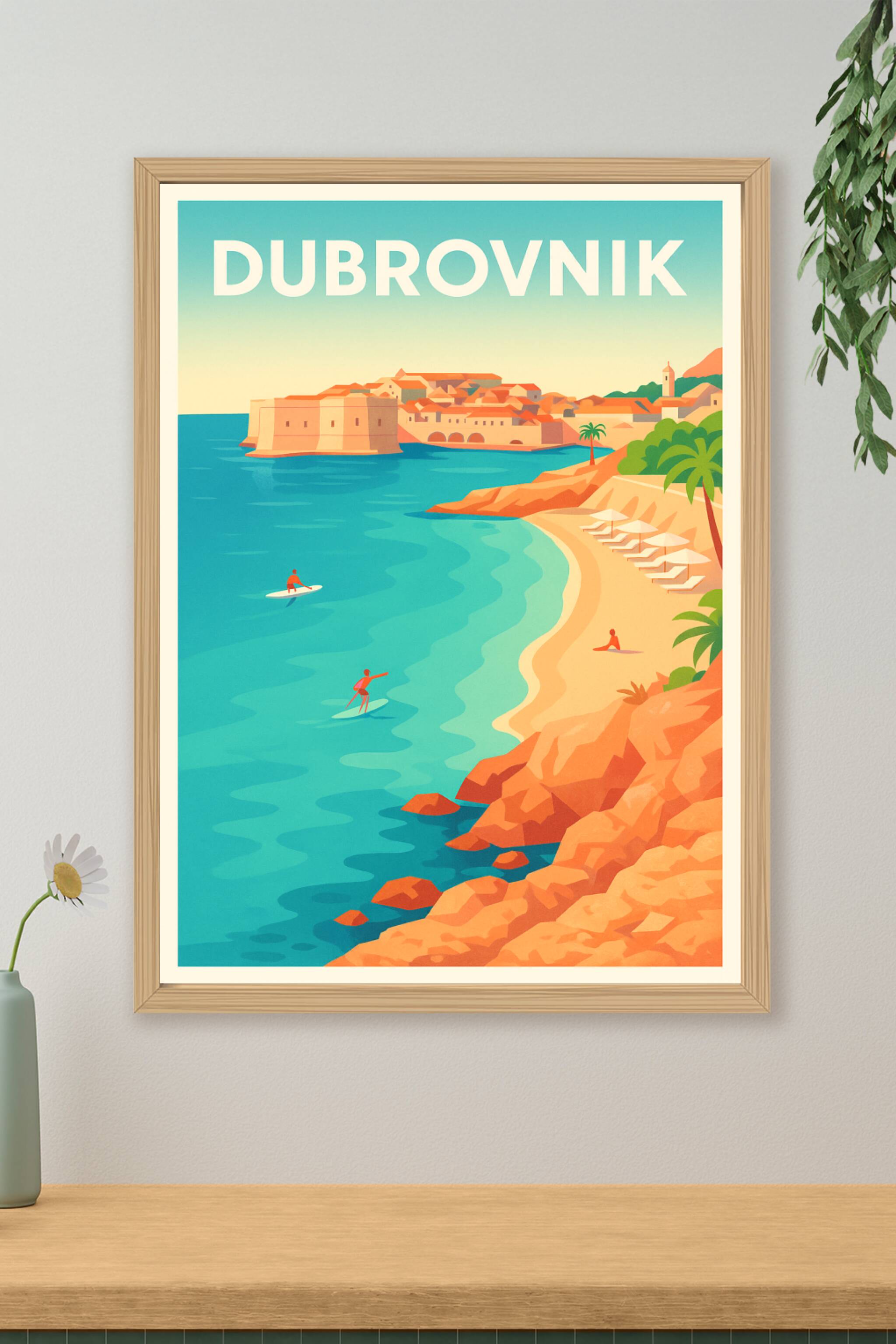 Affiche de Dubrovnik - Évasion ensoleillée sur la Côte Adriatique