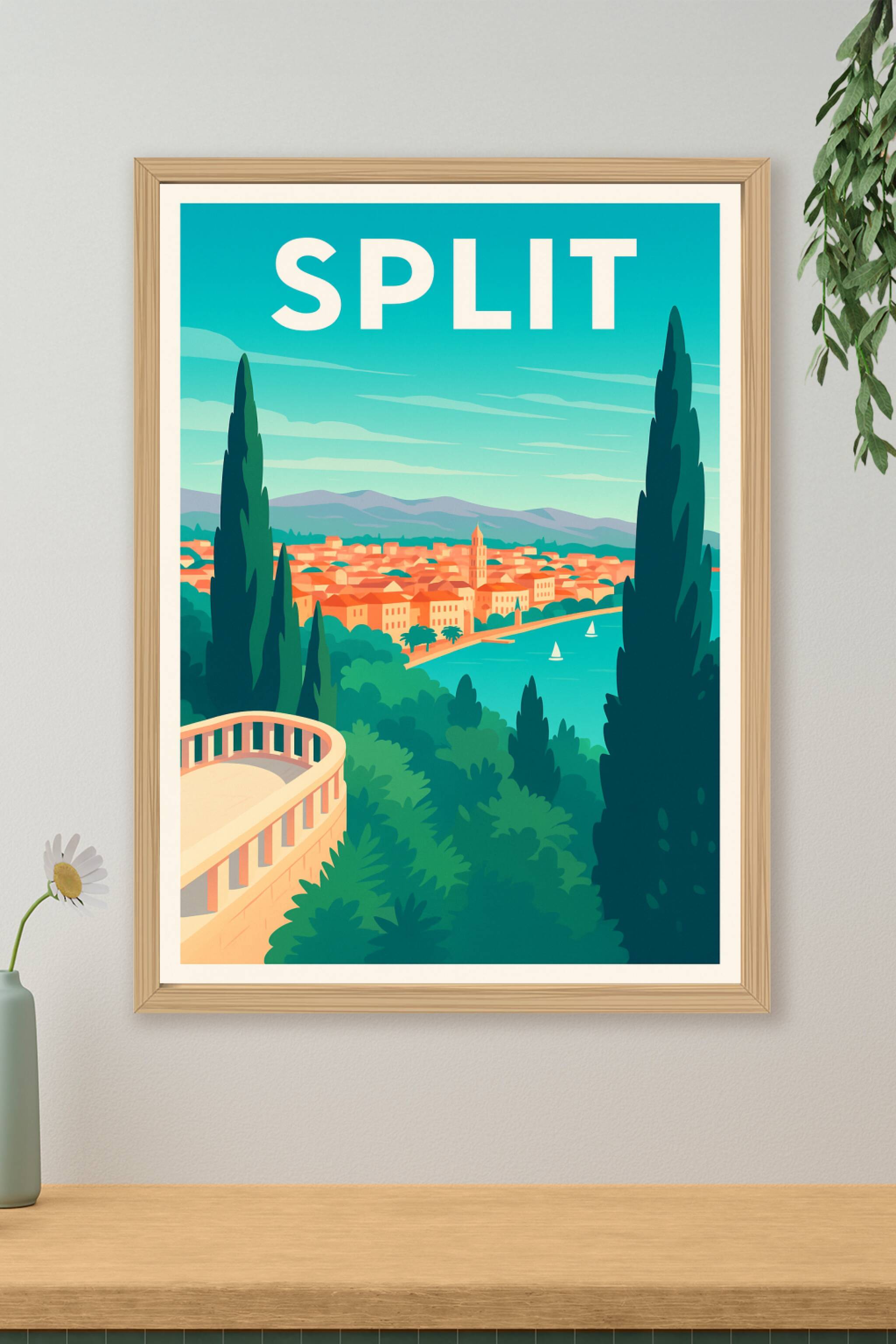 Affiche de Split - Escapade en bord de mer dalmate