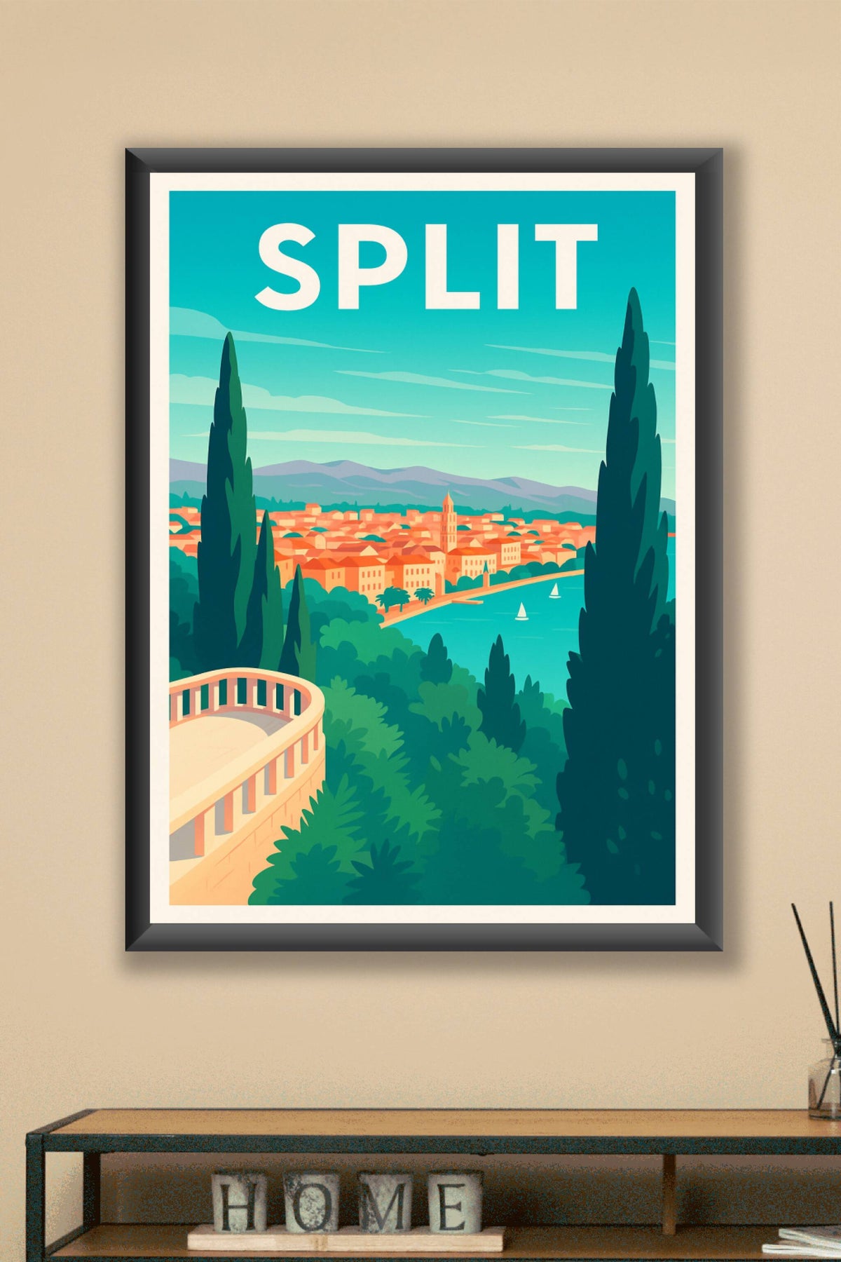 Affiche Split — Escapade en bord de mer dalmate · poster d'art de Split