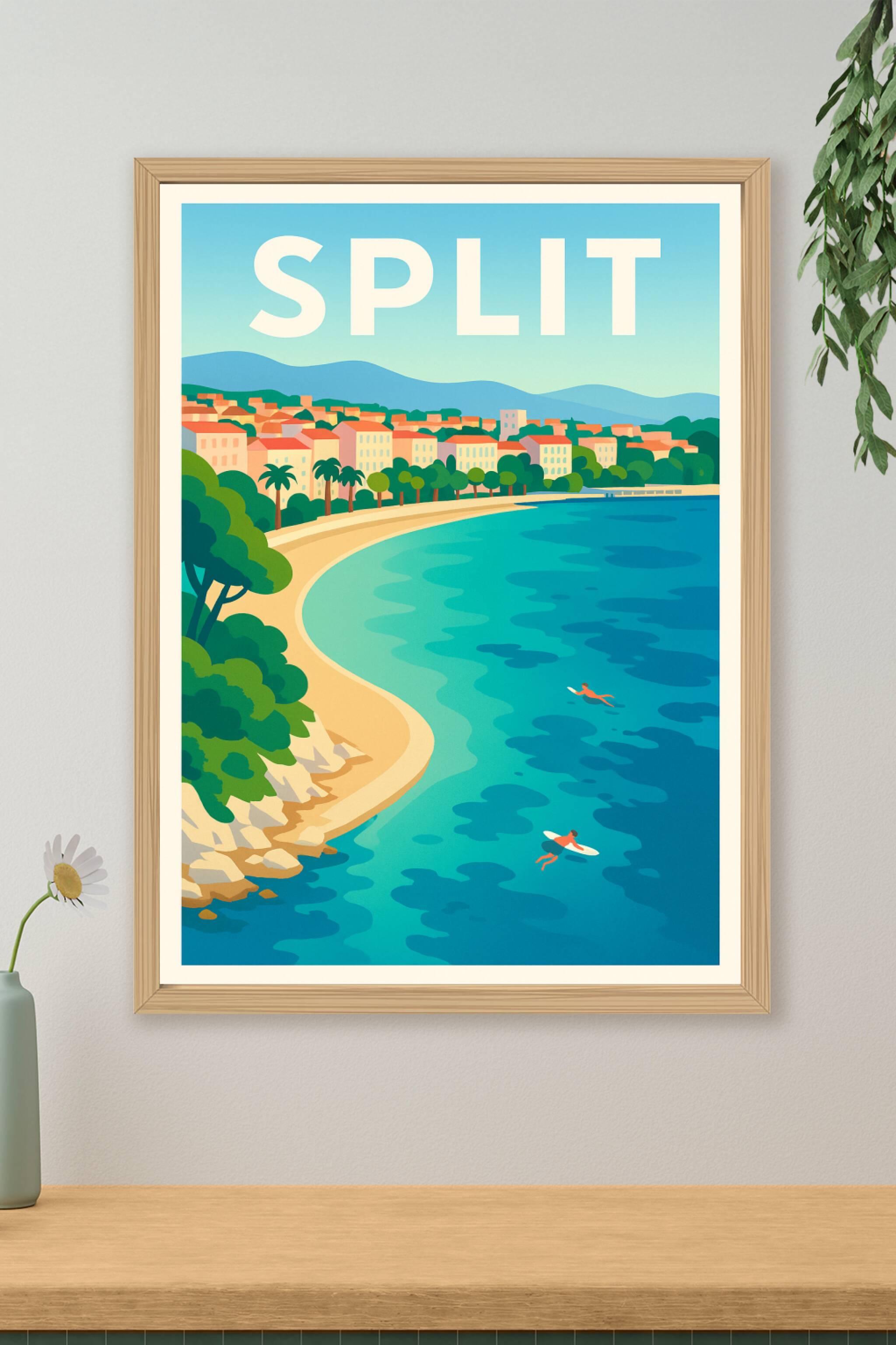Affiche de Split - Évasion en bord de mer dalmate