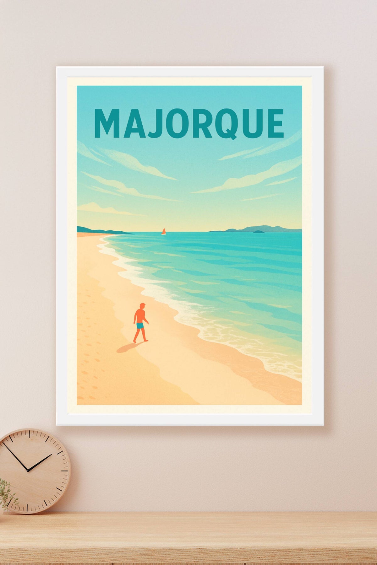 Affiche Majorque — Évasion au bord de la mer · poster d'art de Majorque