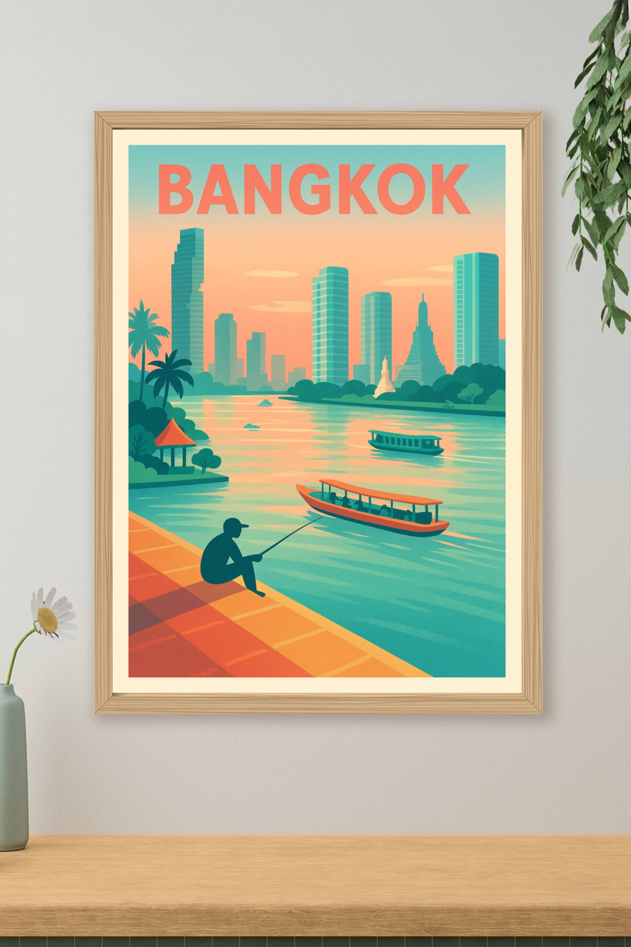 Affiche de Bangkok - Tranquillité au cœur de la métropole
