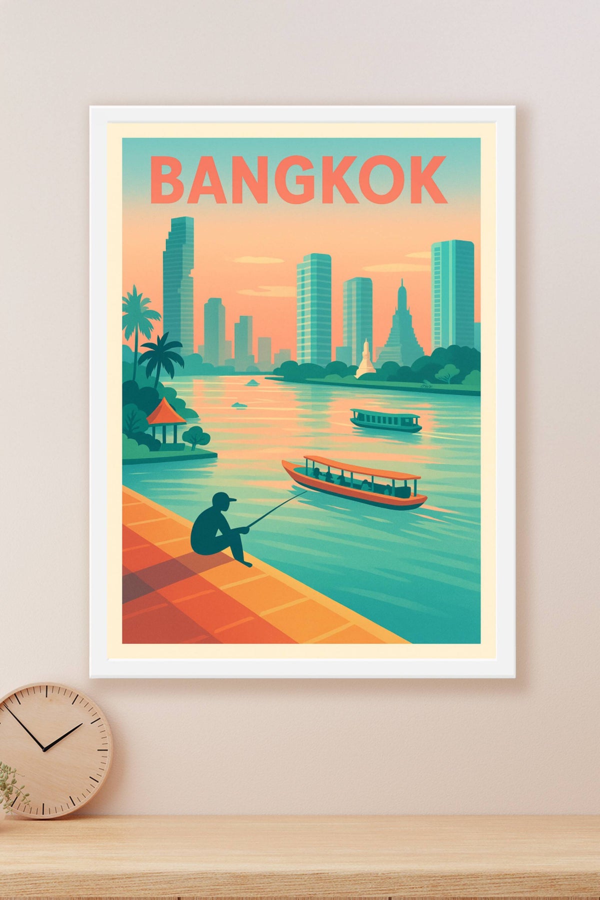 Affiche Bangkok — Tranquillité au cœur de la métropole · poster d'art de Bangkok
