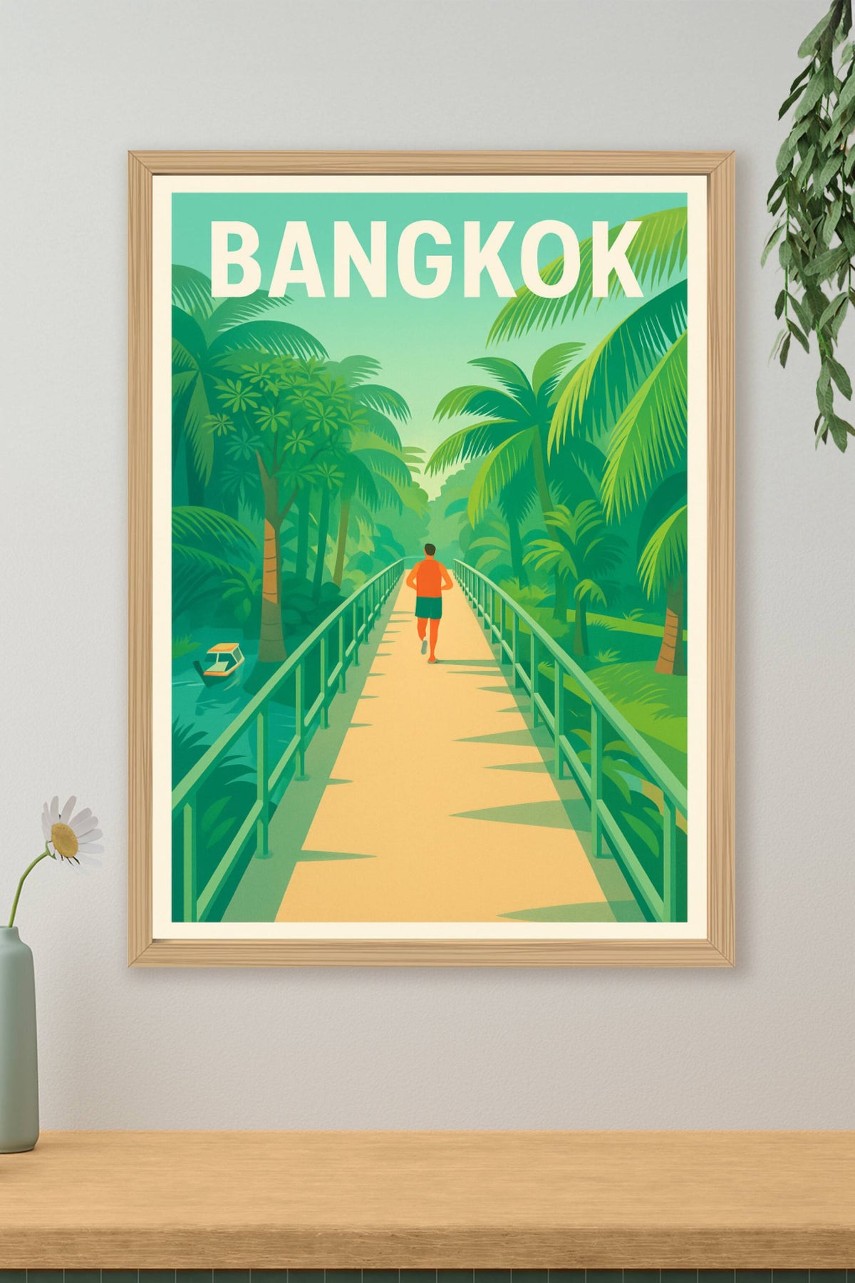 Affiche Bangkok — Échappée exotique entre nature et ville · poster d'art de Bangkok