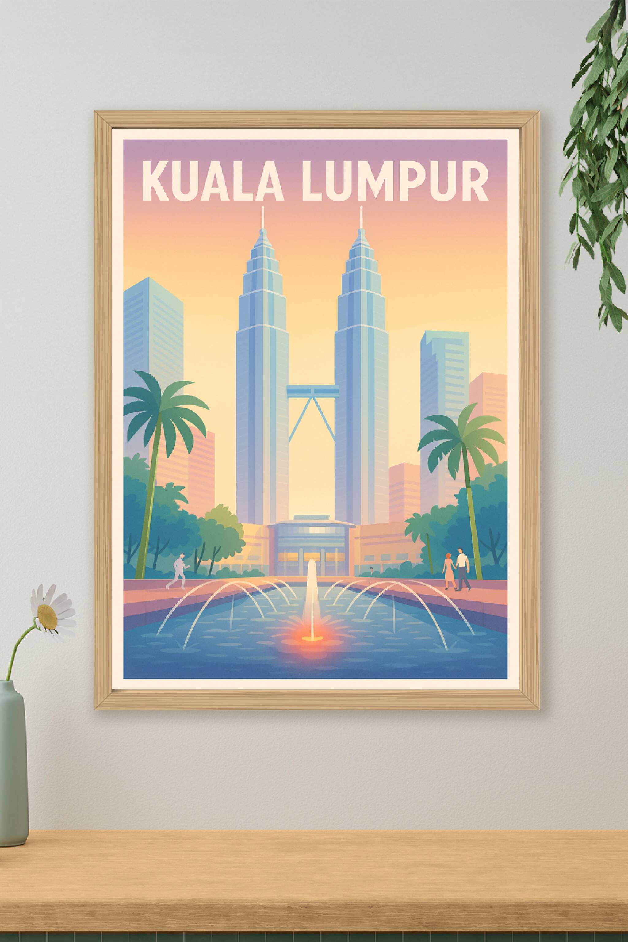 Affiche de Kuala Lumpur - L'élégance des tours jumelles