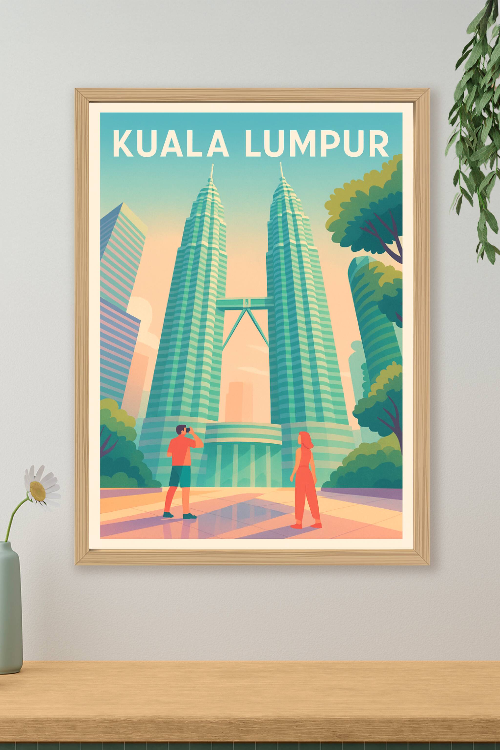 Affiche de Kuala Lumpur - Le charme moderne des Tours Petronas