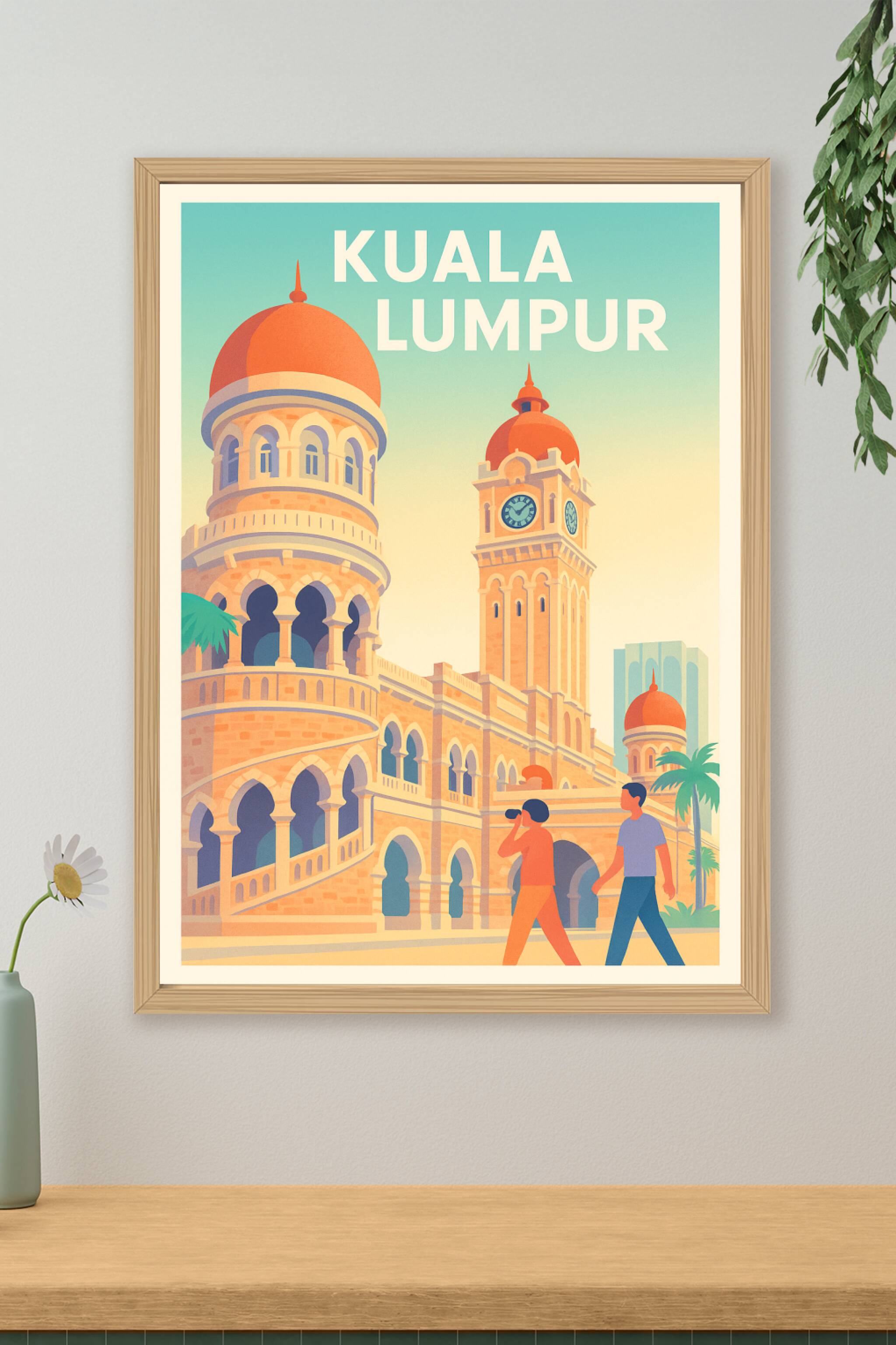 Affiche de Kuala Lumpur - Un voyage au cœur de l'architecture coloniale