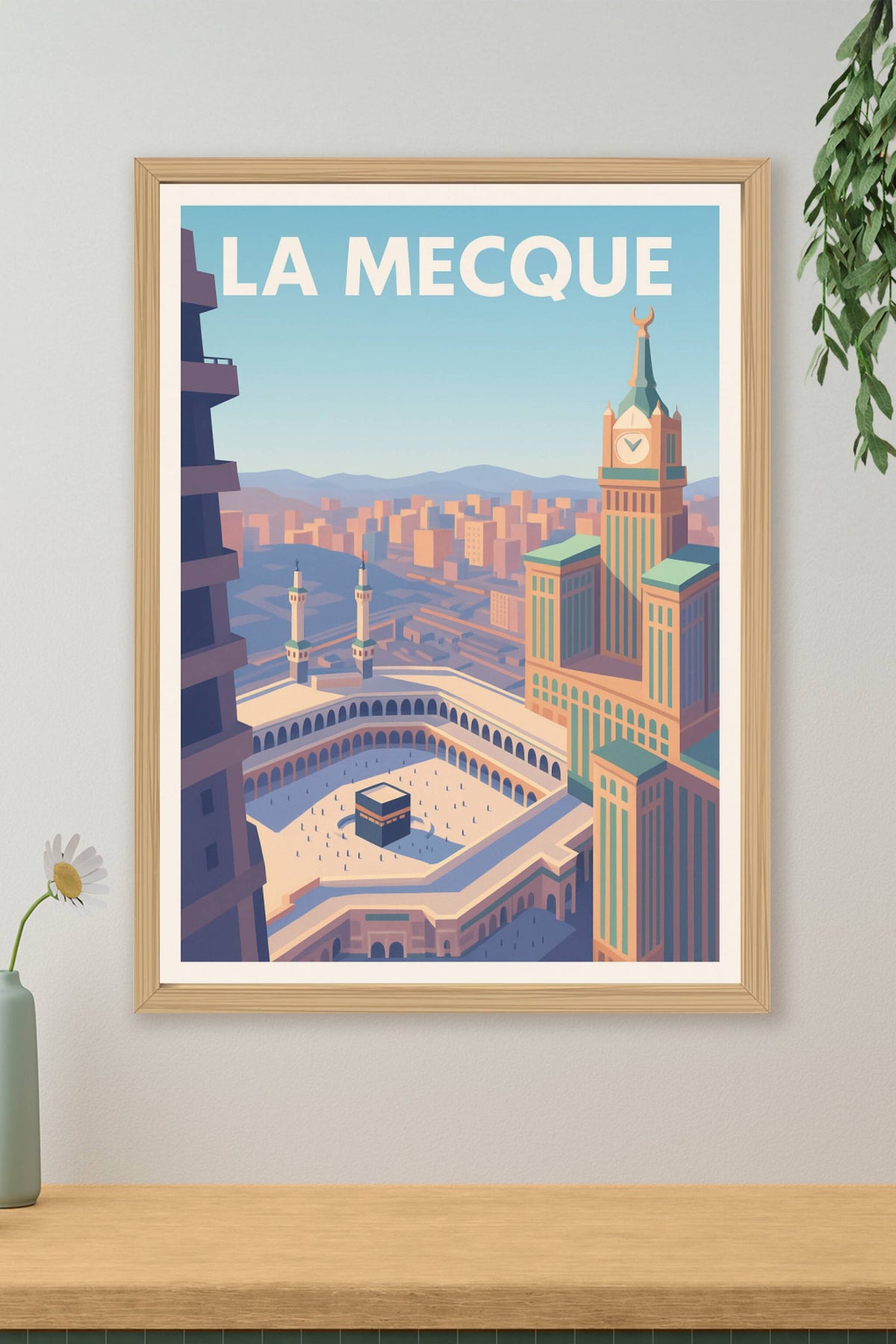 Affiche La Mecque — L'âme spirituelle au cœur de l'Arabie · poster d'art de La Mecque