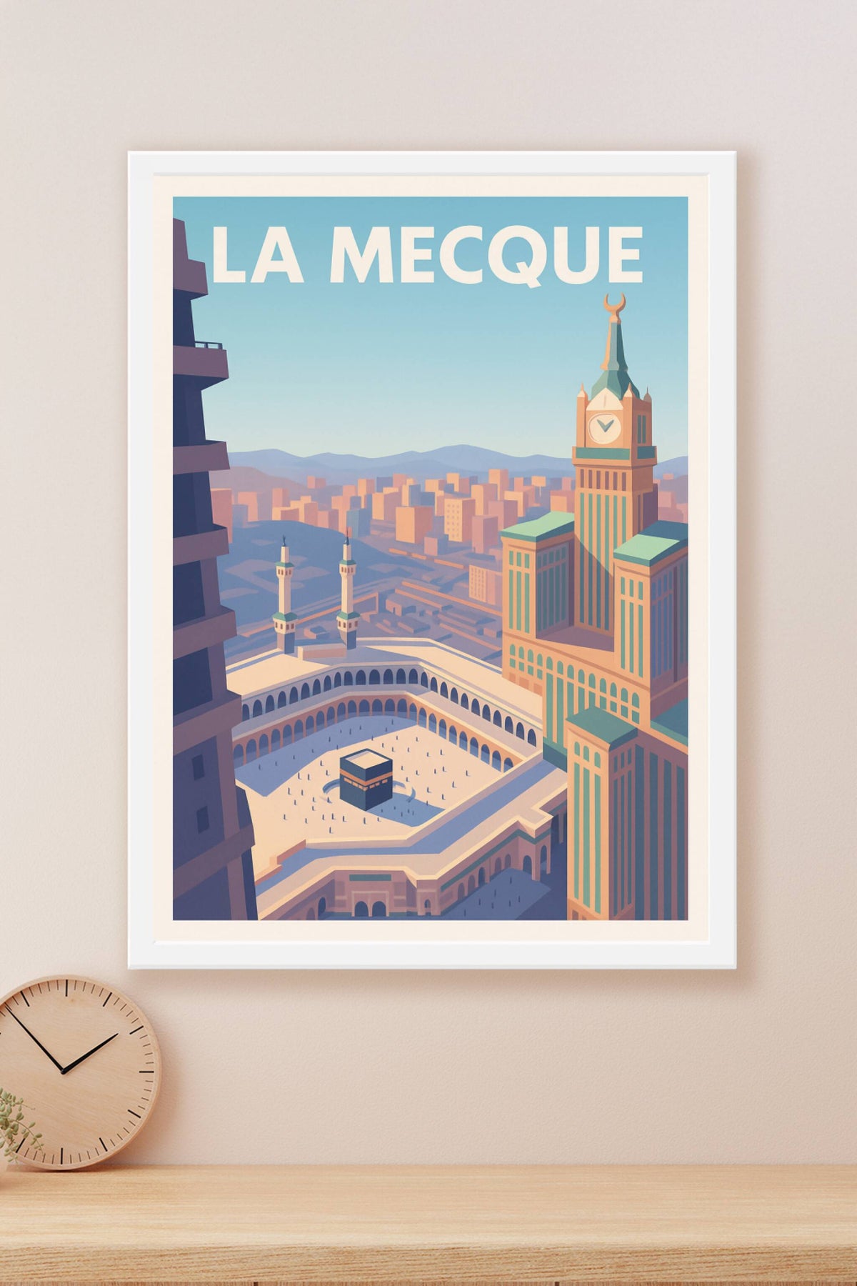 Affiche La Mecque — L'âme spirituelle au cœur de l'Arabie · poster d'art de La Mecque