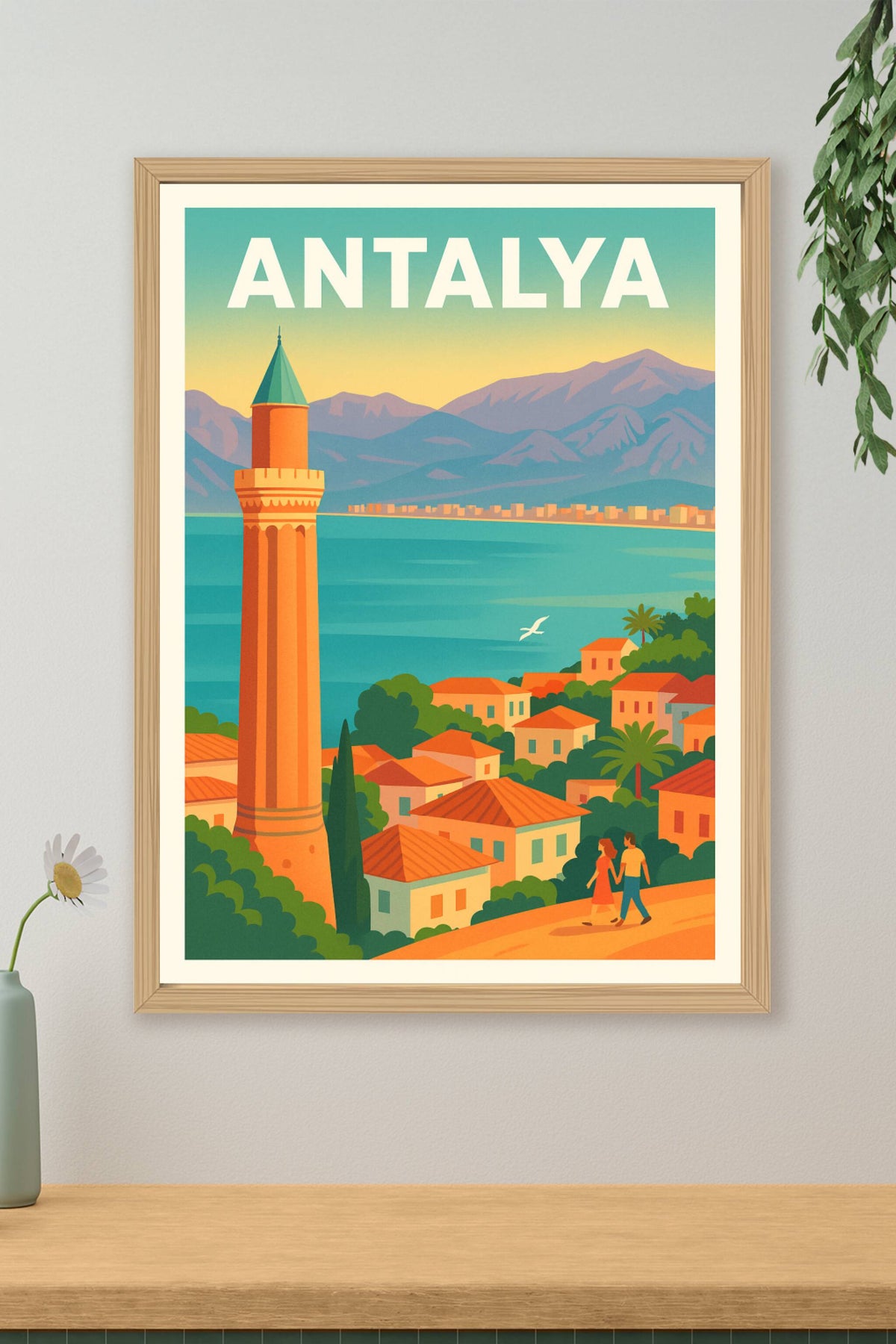 Affiche Antalya — L'évasion méditerranéenne entre mer et montagne · poster d'art de Antalya