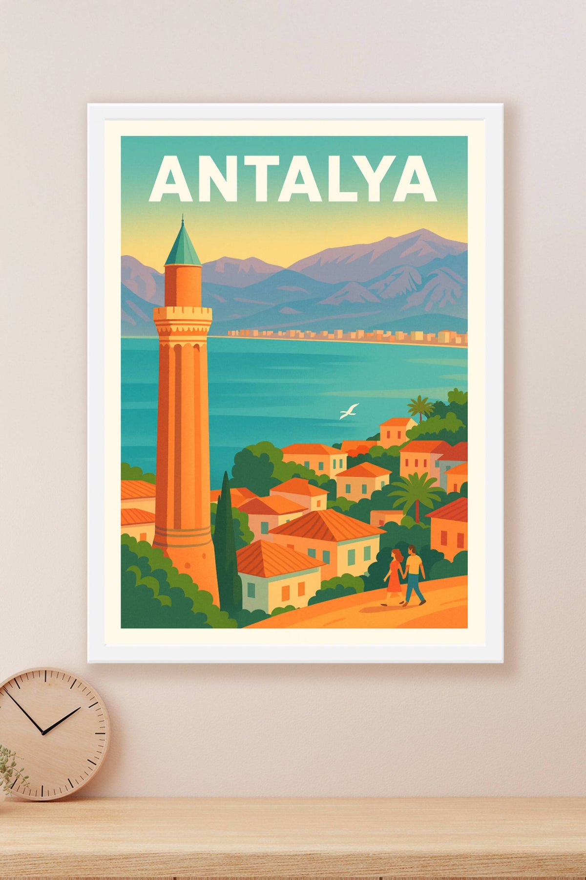 Affiche Antalya — L'évasion méditerranéenne entre mer et montagne · poster d'art de Antalya