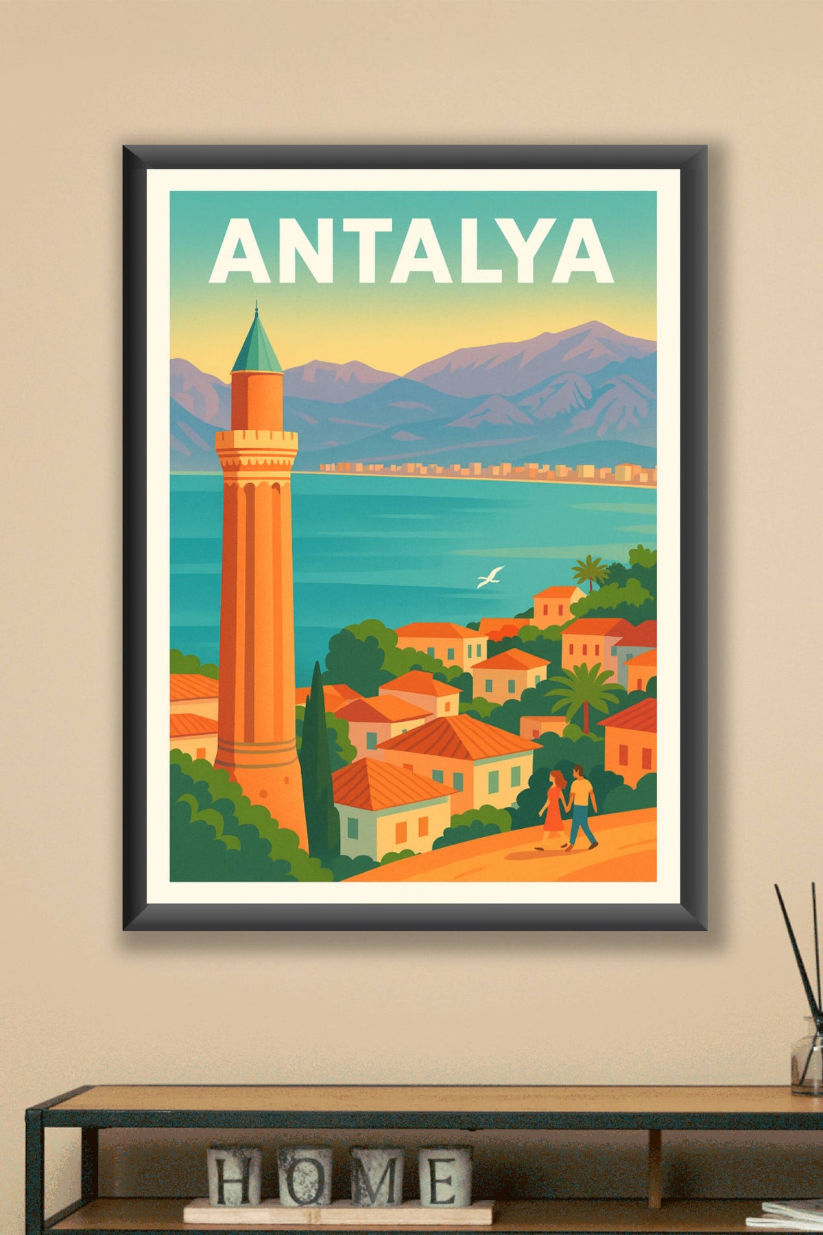 Affiche Antalya — L'évasion méditerranéenne entre mer et montagne · poster d'art de Antalya