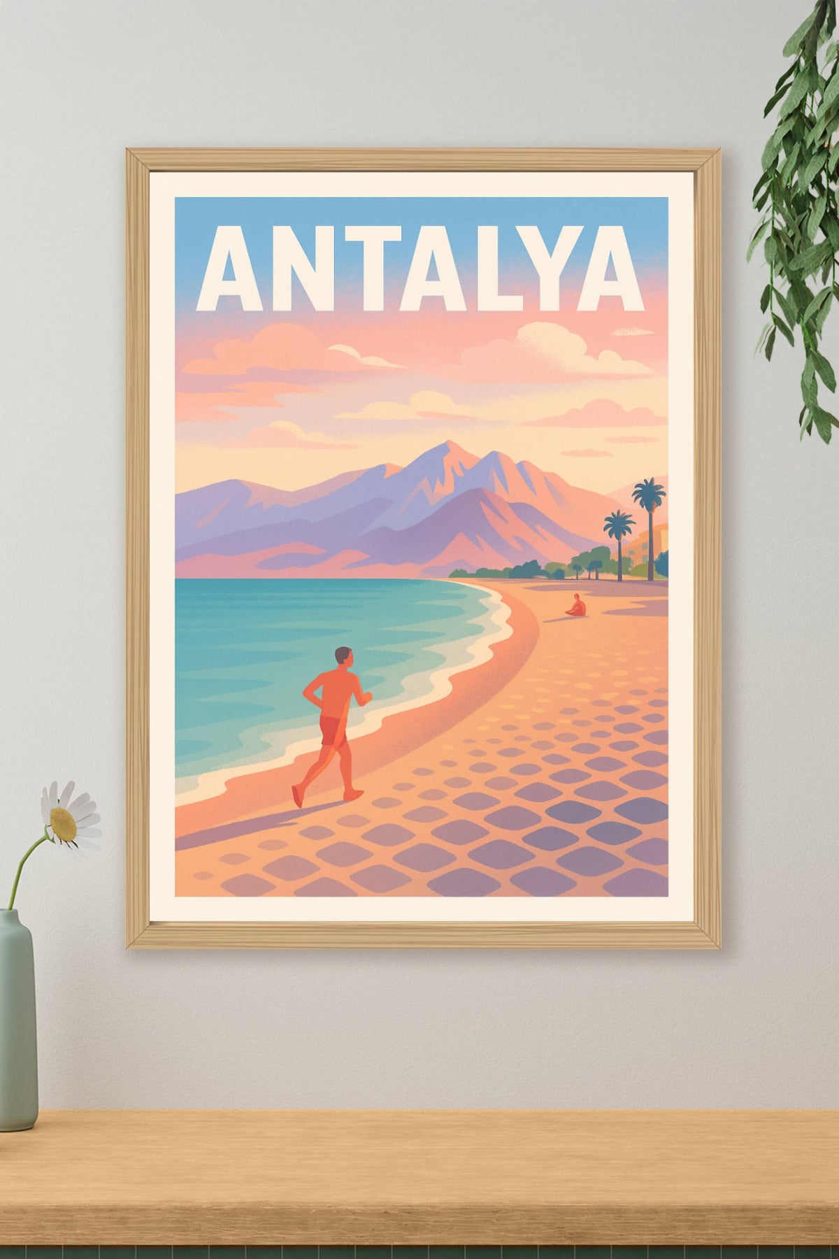 Affiche Antalya — L'évasion méditerranéenne au coucher du soleil · poster d'art de Antalya