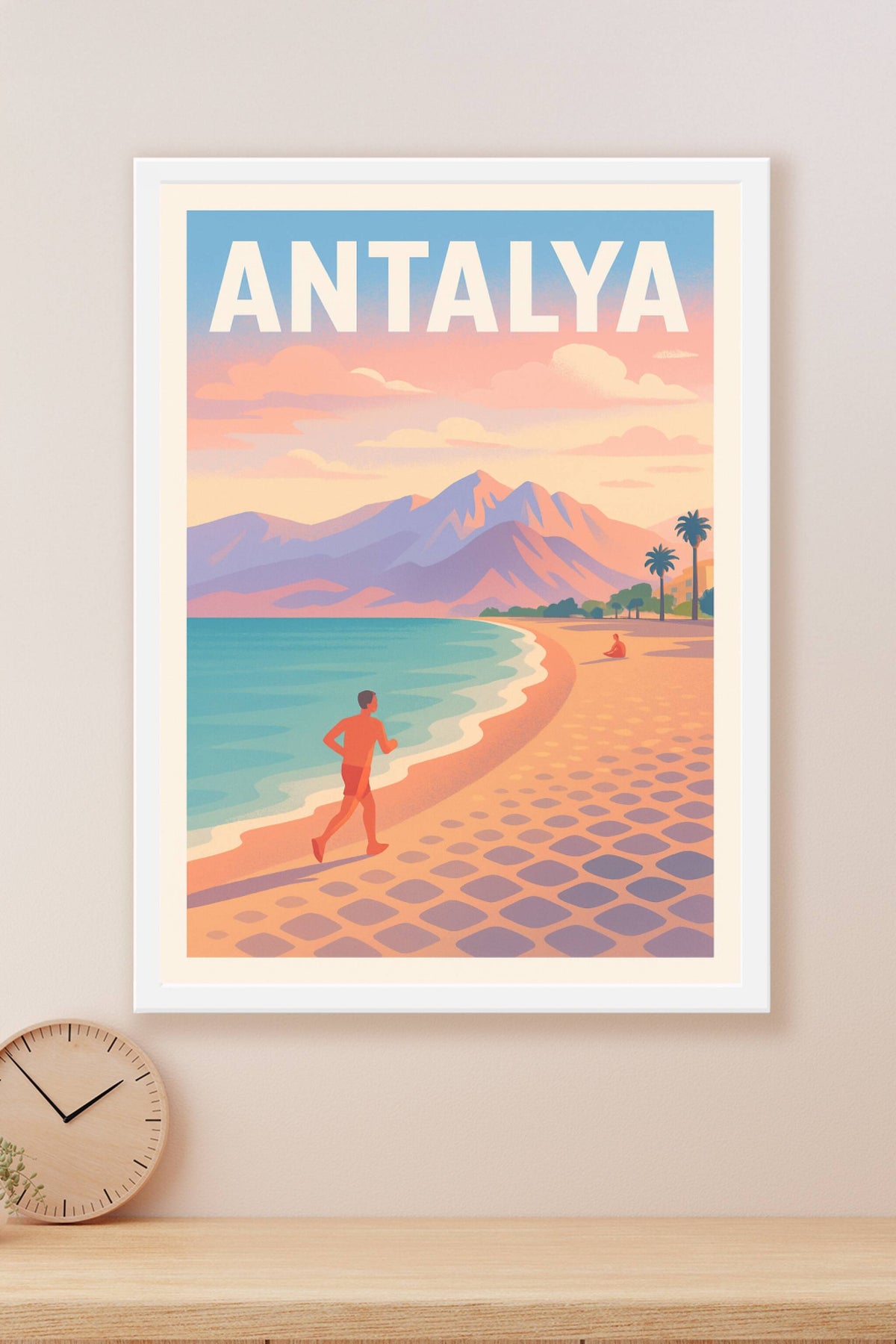 Affiche Antalya — L'évasion méditerranéenne au coucher du soleil · poster d'art de Antalya