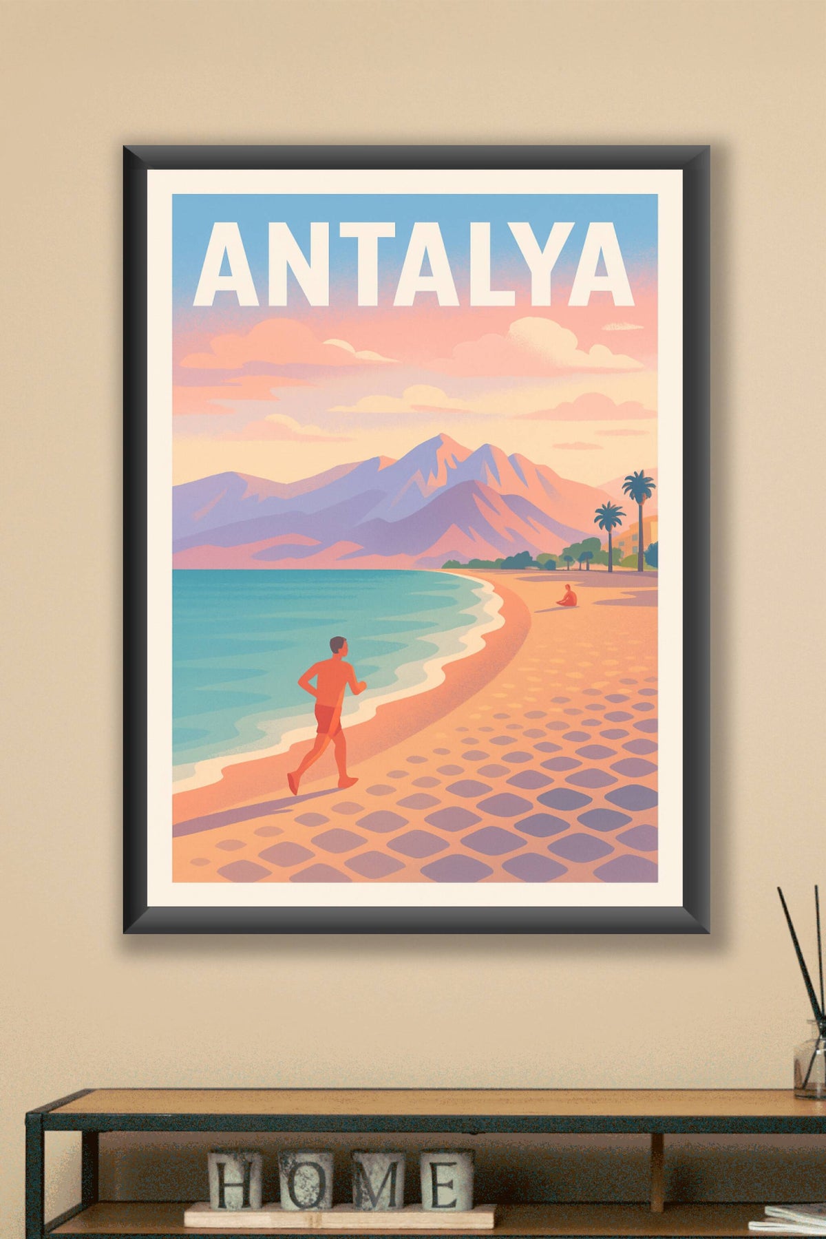 Affiche Antalya — L'évasion méditerranéenne au coucher du soleil · poster d'art de Antalya