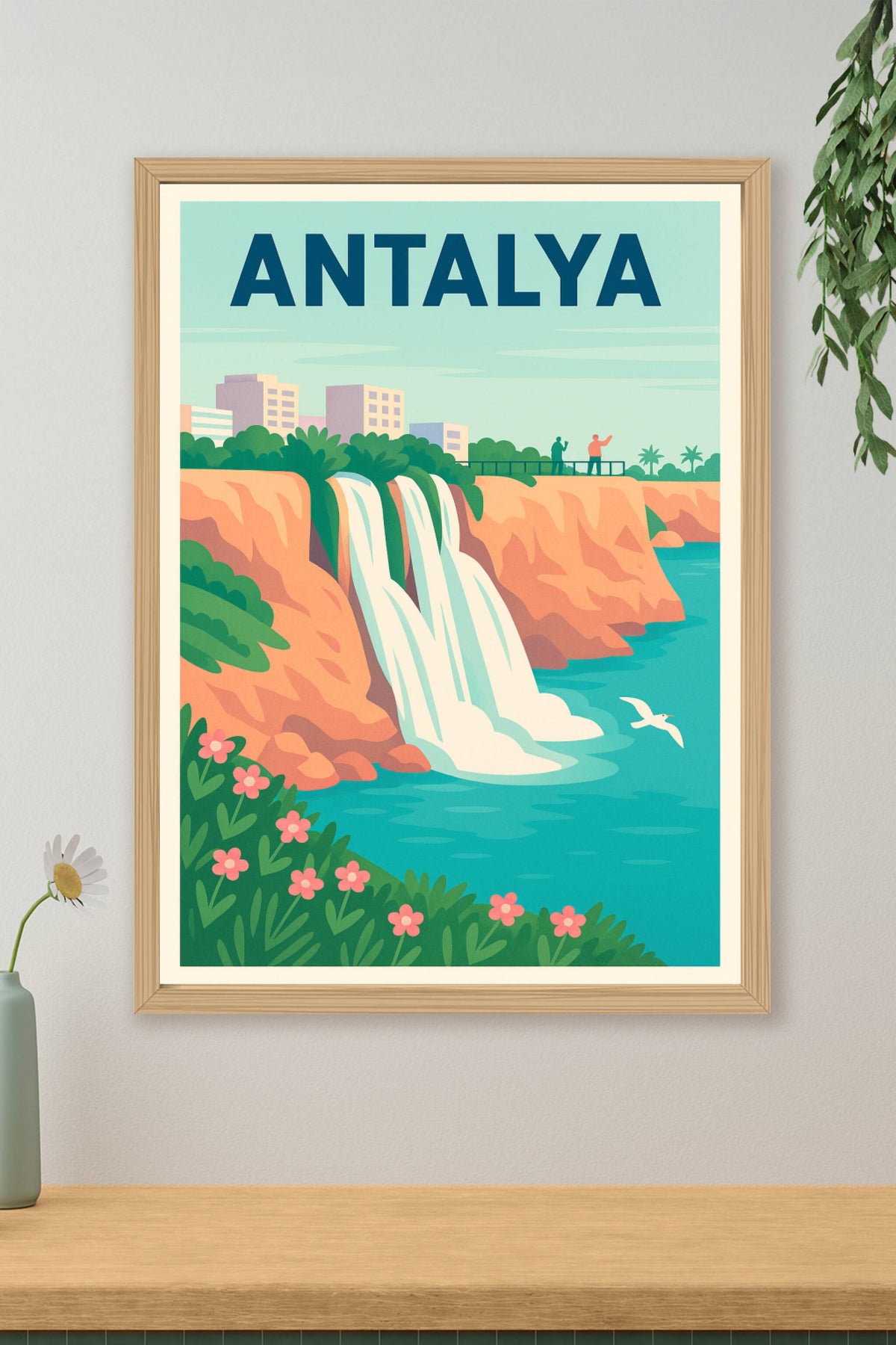 Affiche Antalya — Escapade nature et détente au bord des cascades · poster d'art de Antalya