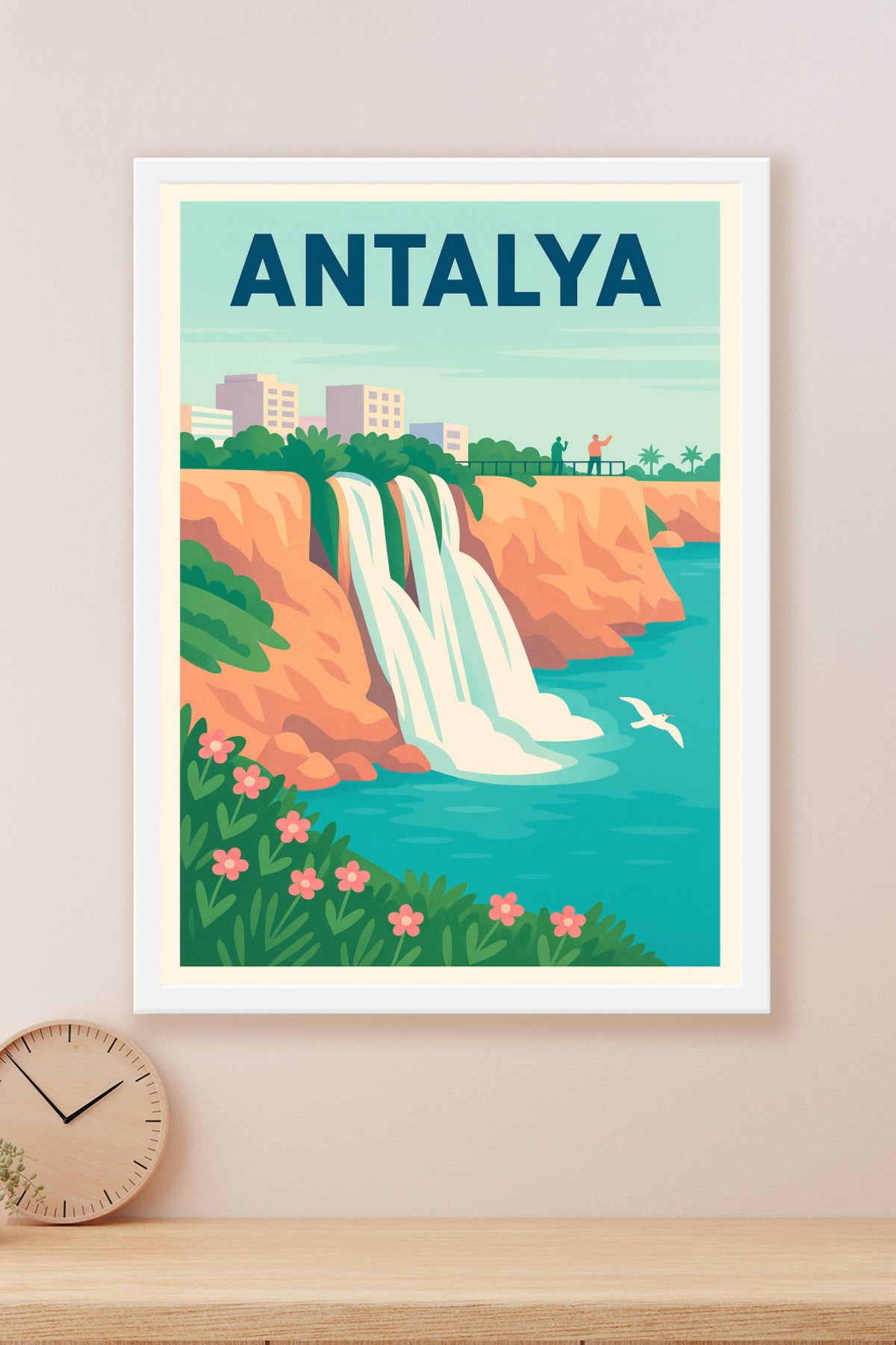 Affiche Antalya — Escapade nature et détente au bord des cascades · poster d'art de Antalya