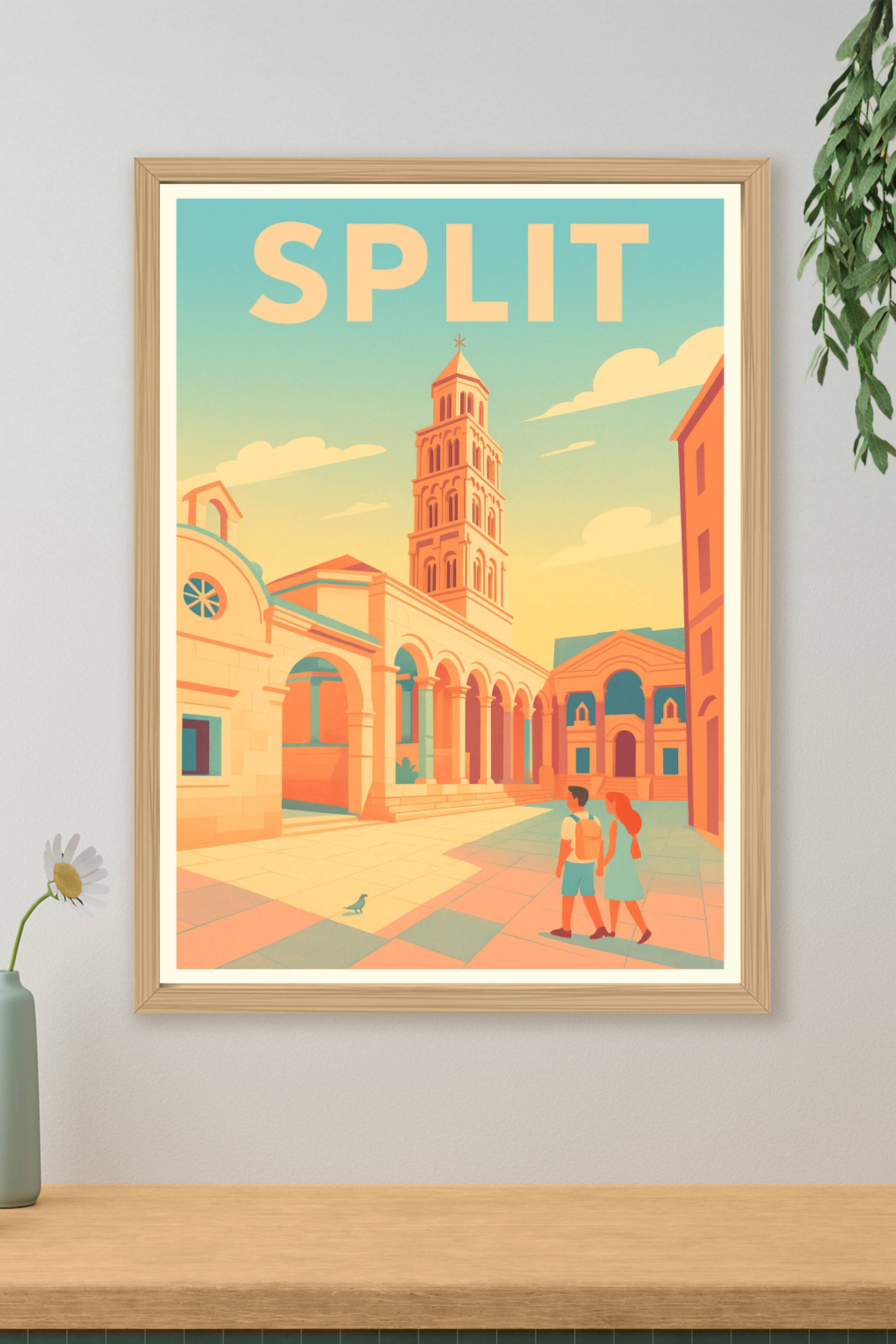 Affiche de Split - Charme et lumière dalmates