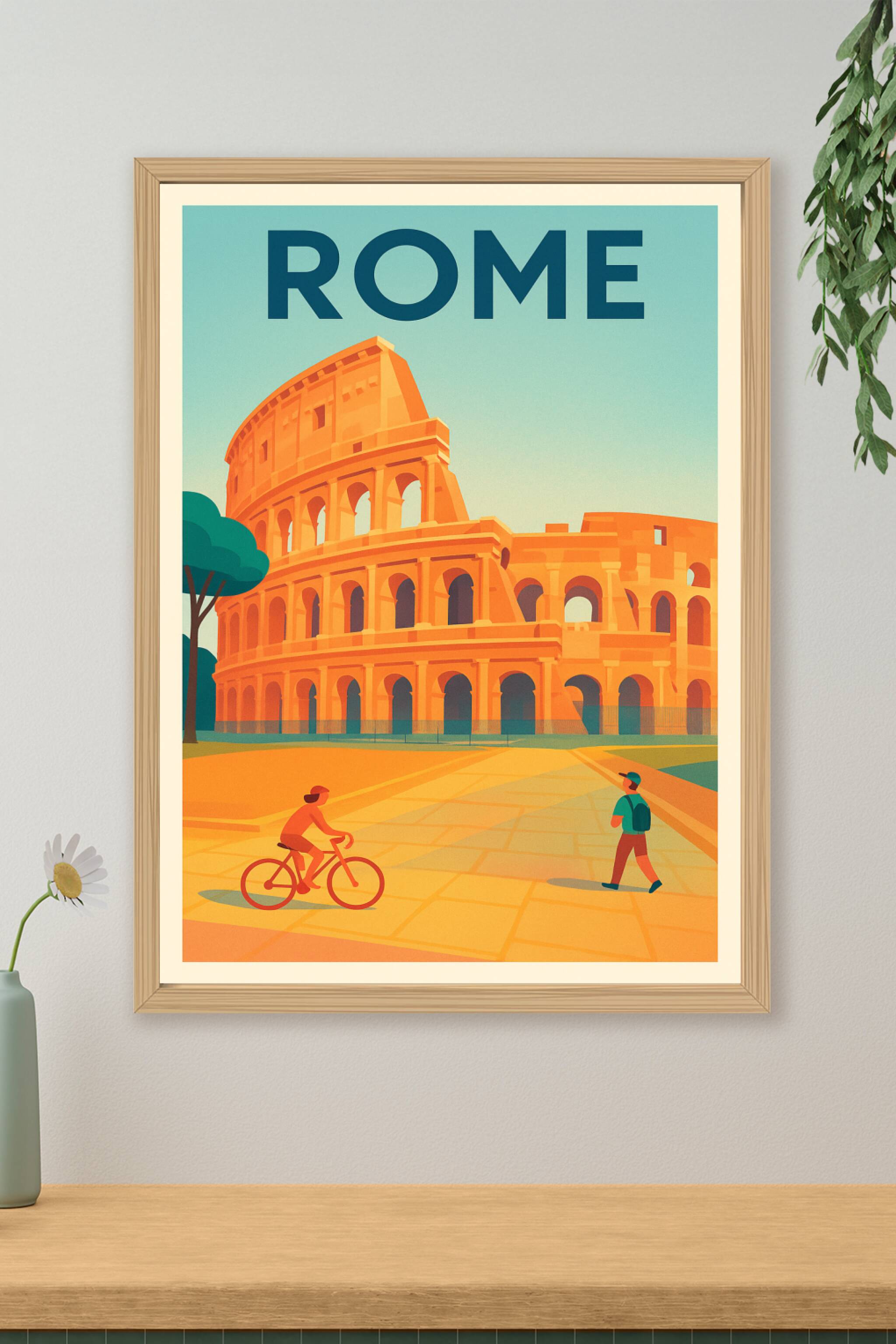 Affiche de Rome - L'emblématique Colisée sous un ciel d'été