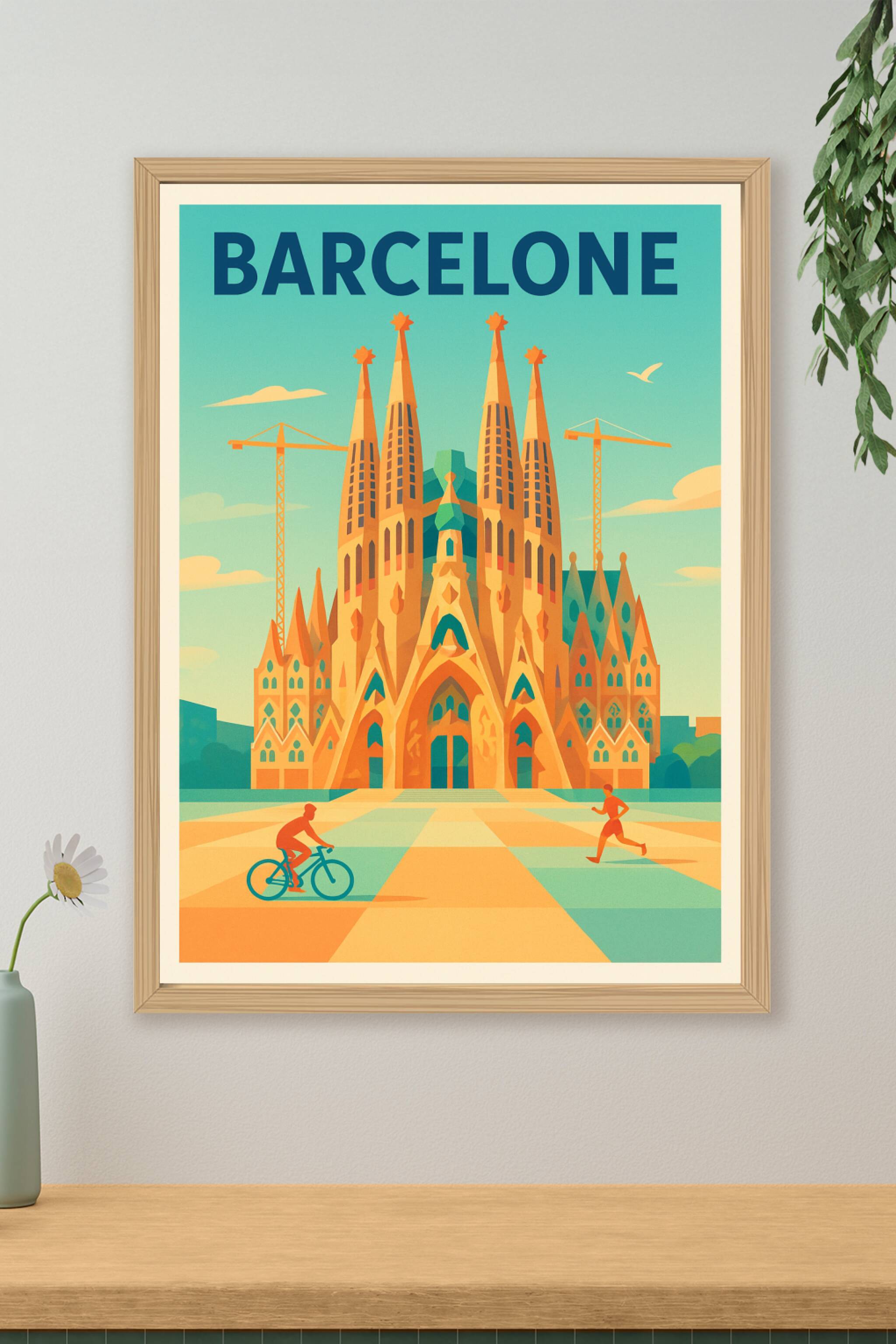 Affiche de Barcelone - Lumière dorée sur la Sagrada Família