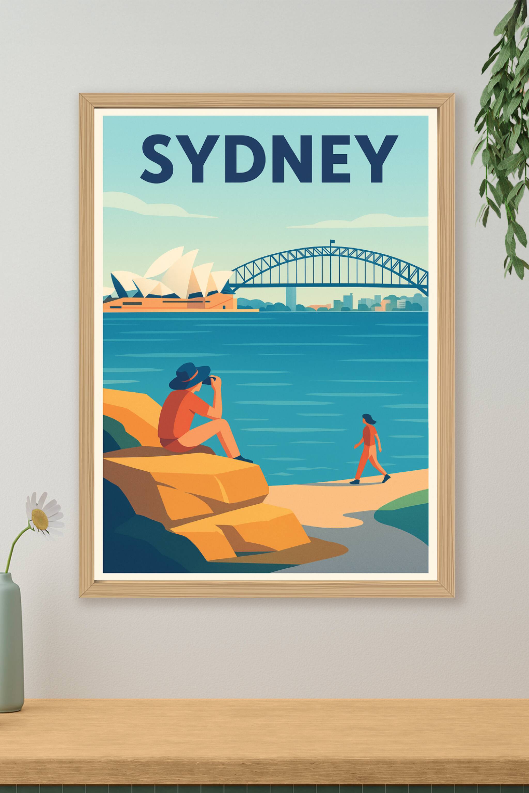 Affiche de Sydney - Vue emblématique entre terre et mer