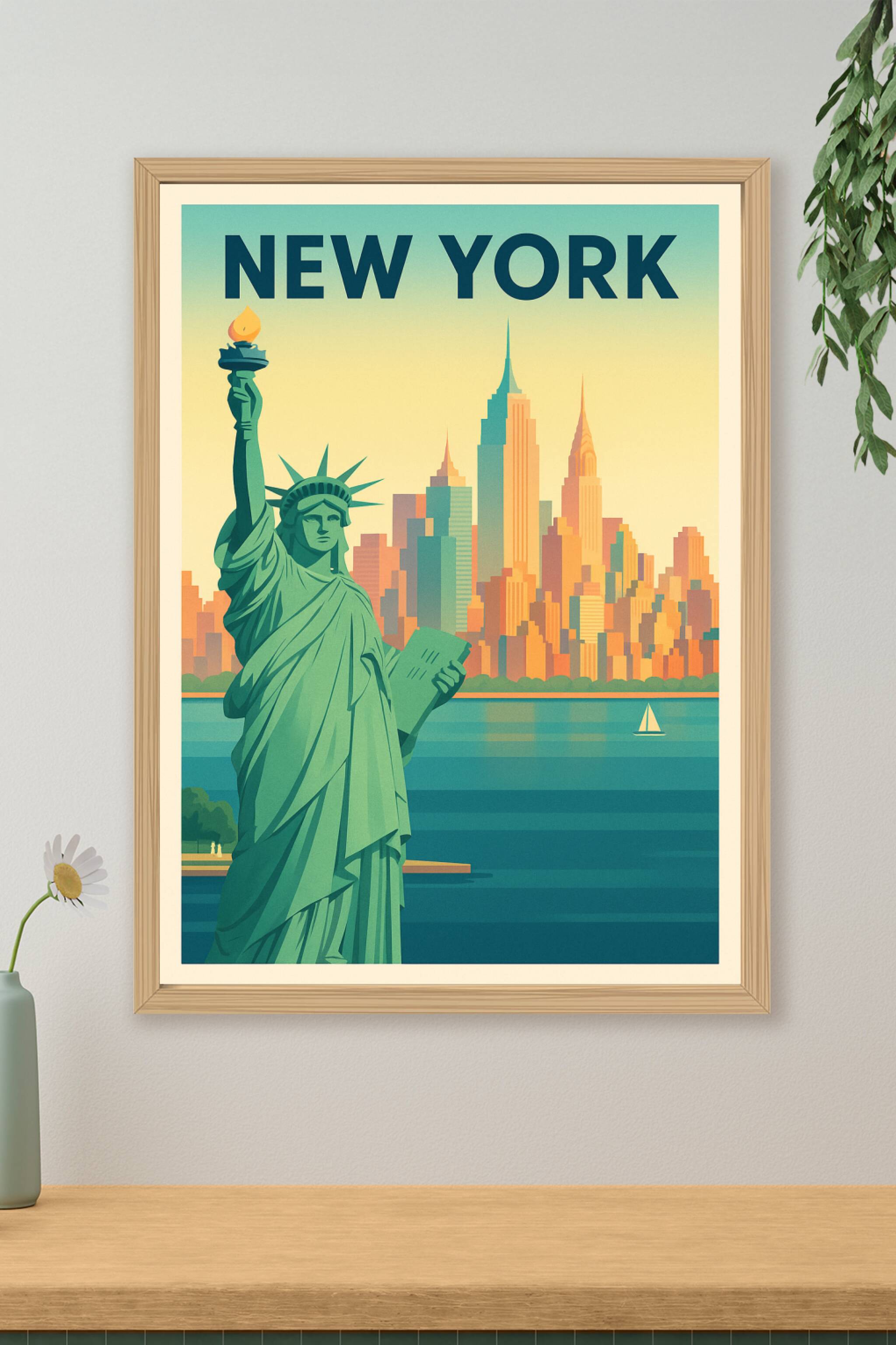 Affiche de New York - L'icône et la skyline mythique