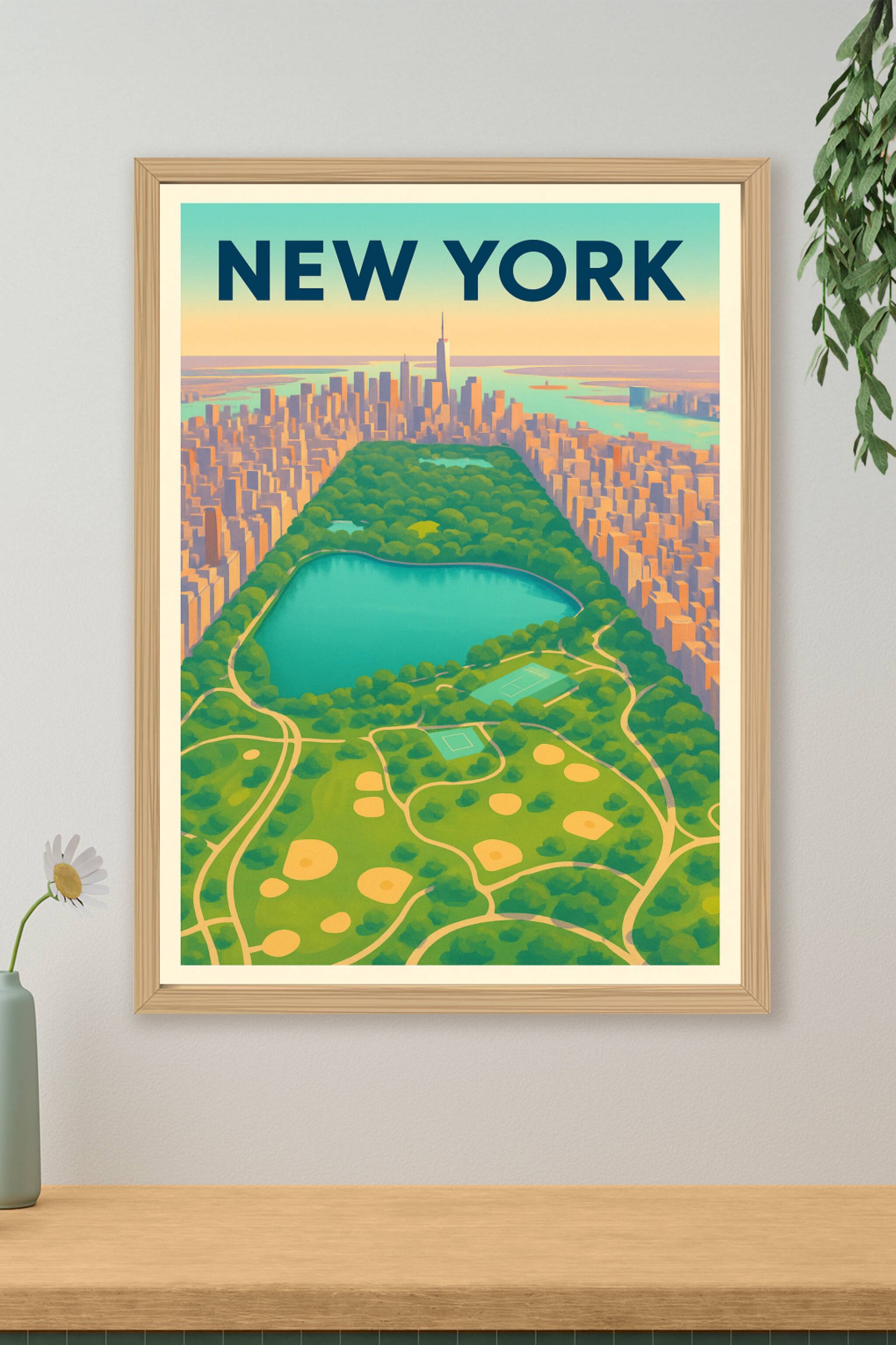 Affiche de New York - Vue emblématique de Central Park