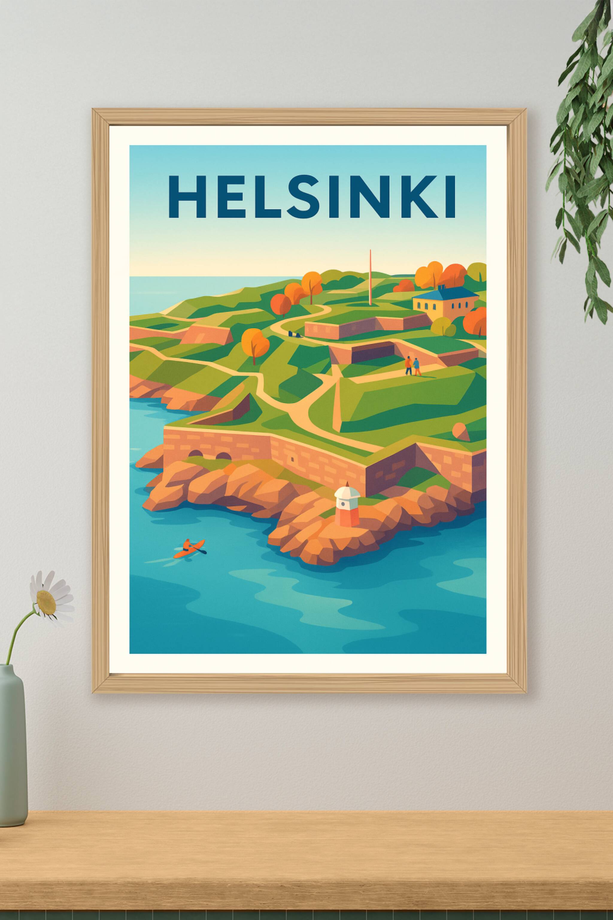 Affiche de Helsinki - Évasion nordique au bord de l'eau