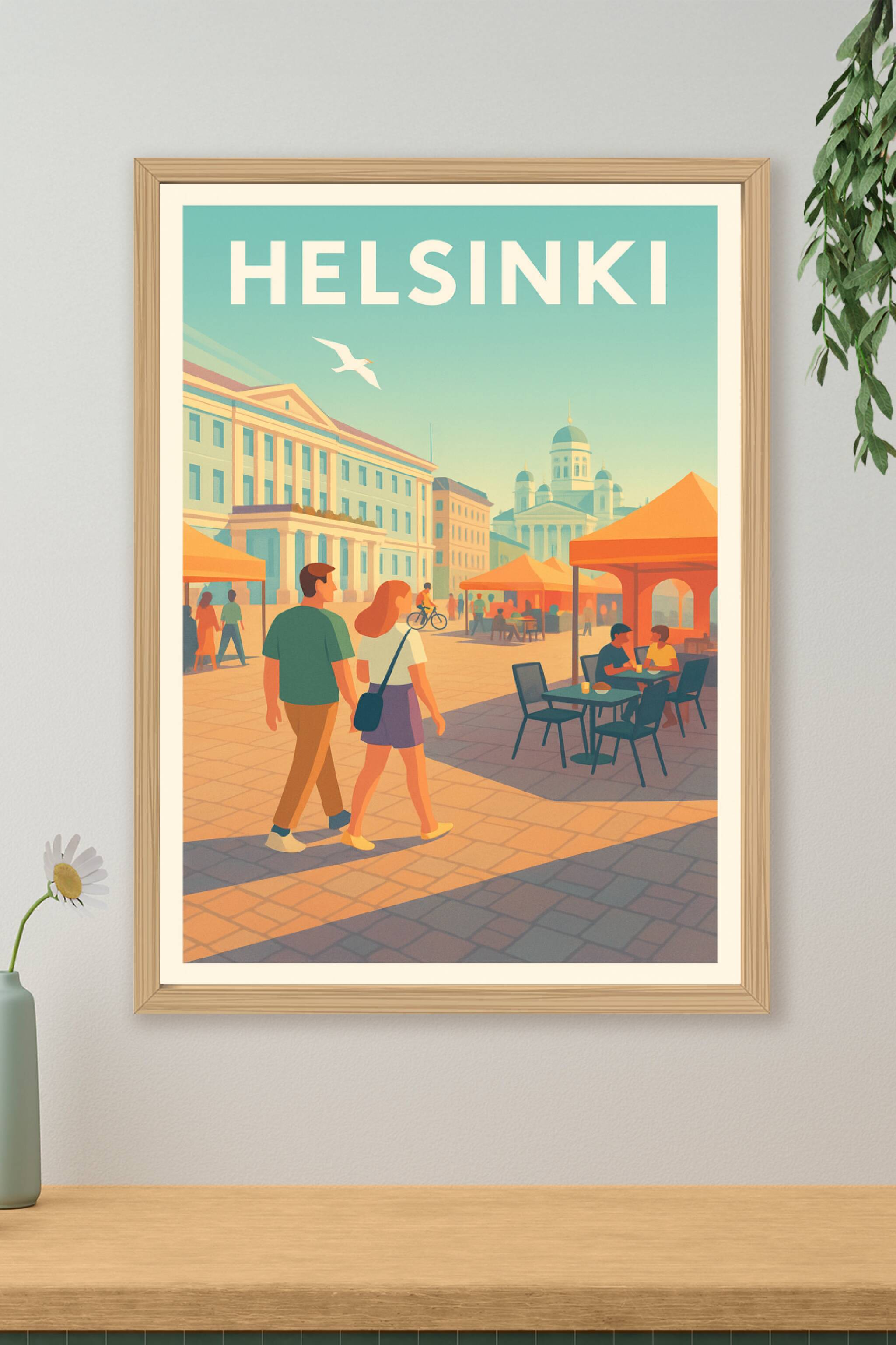 Affiche de Helsinki - Charme lumineux de la place du Sénat