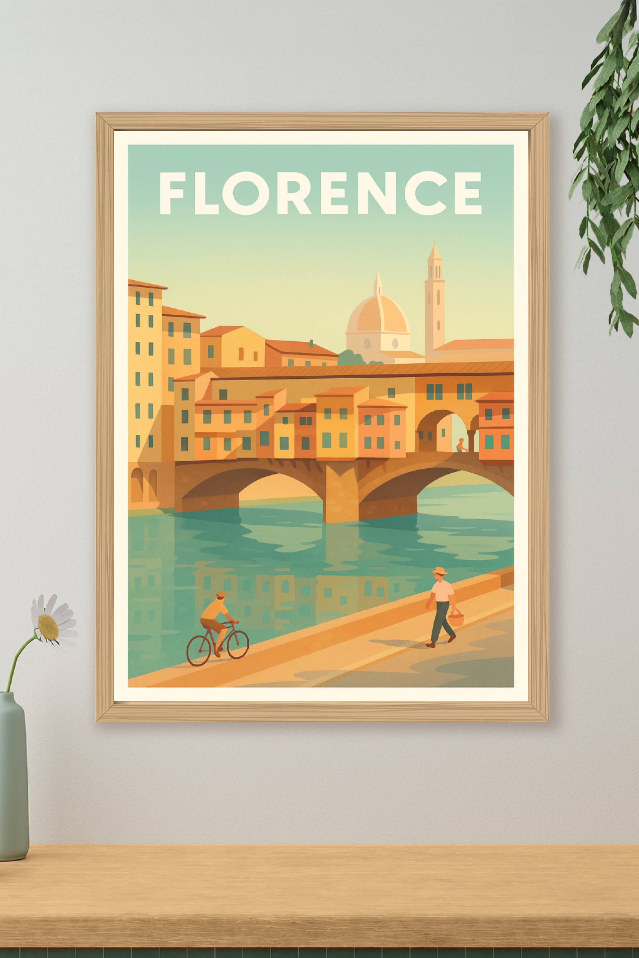 Affiche de Florence - L'élégance intemporelle sur l'Arno