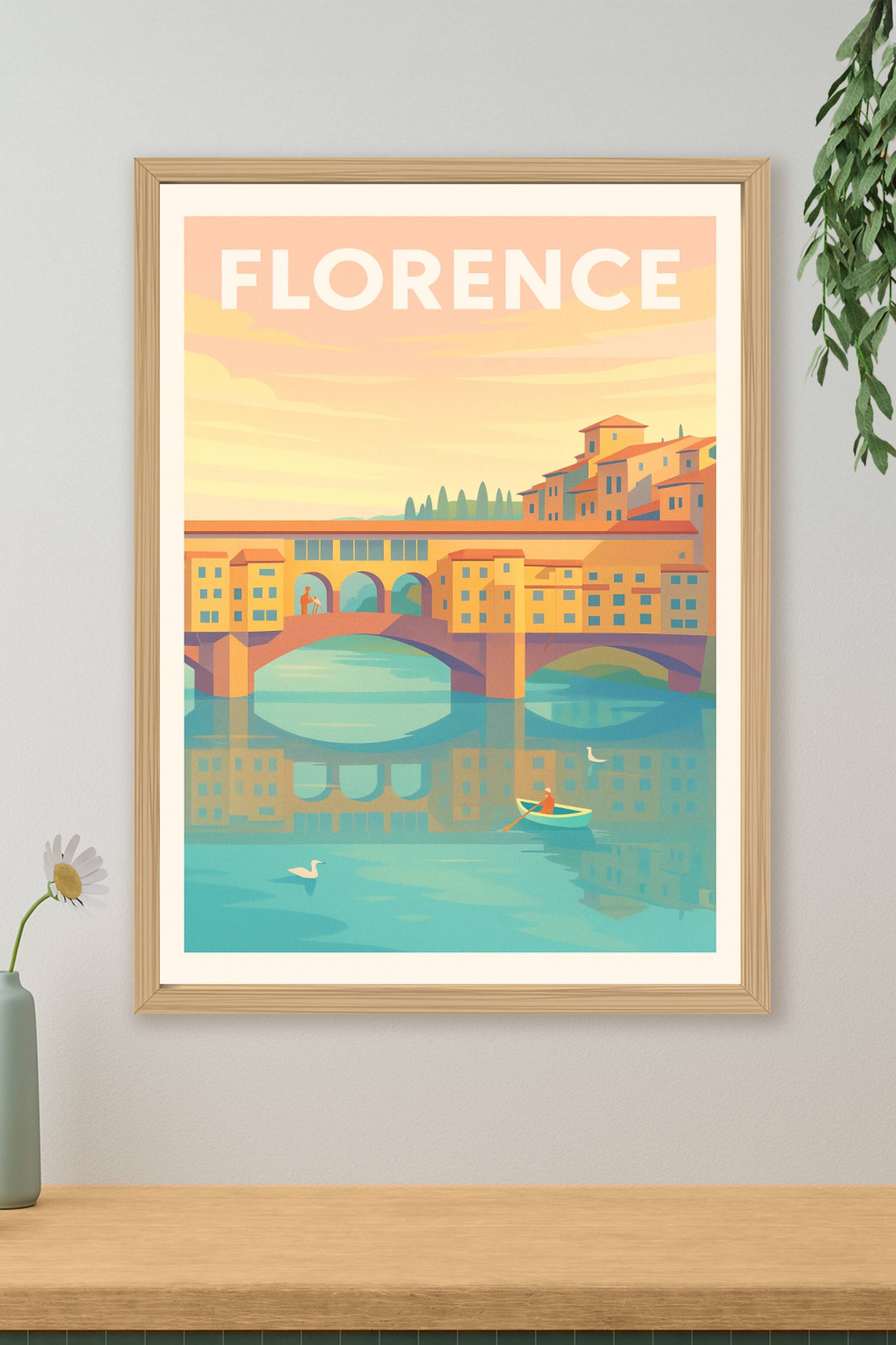 Affiche de Florence - Douceur et reflets toscans