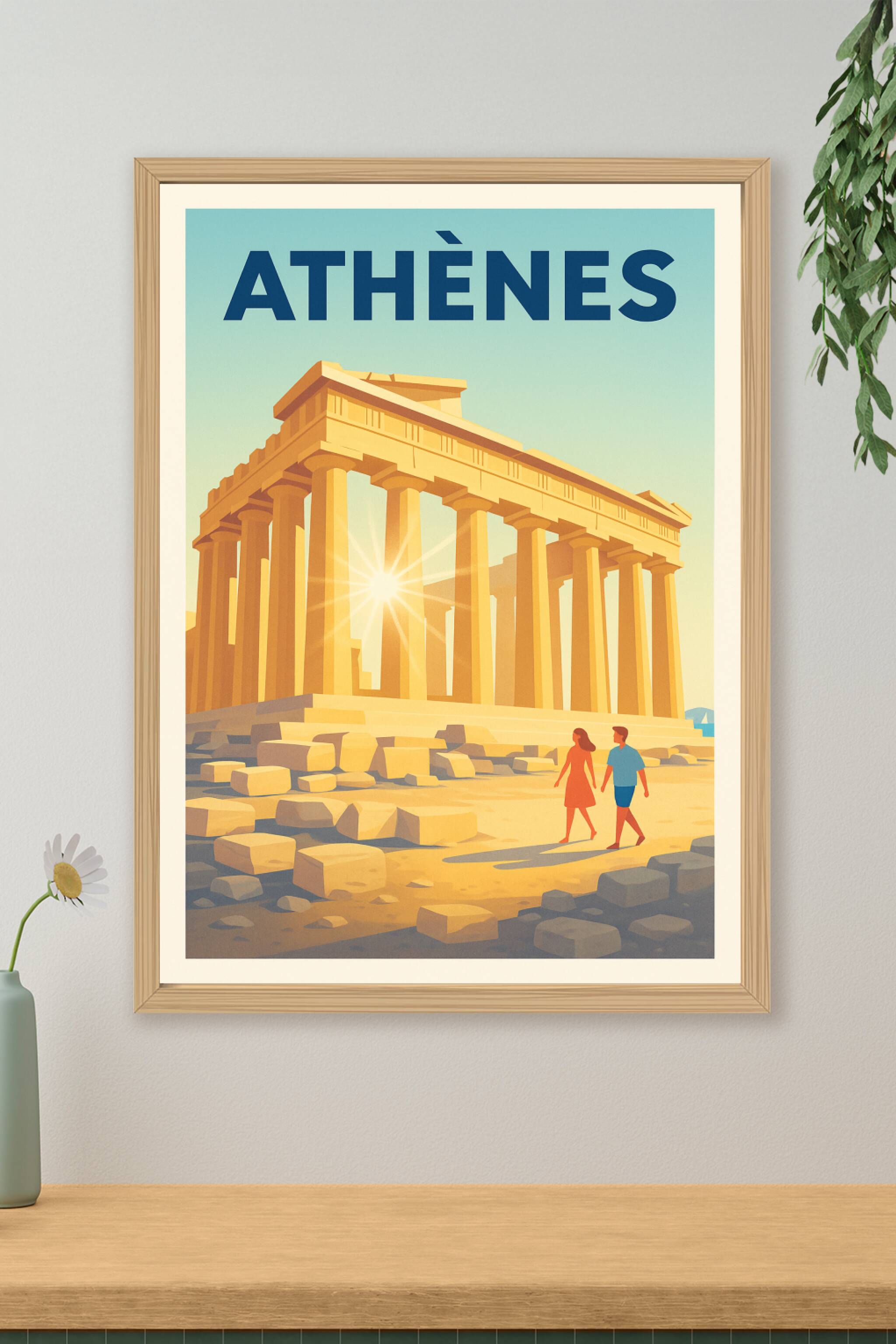 Affiche de Athènes - Soleil et splendeur antique