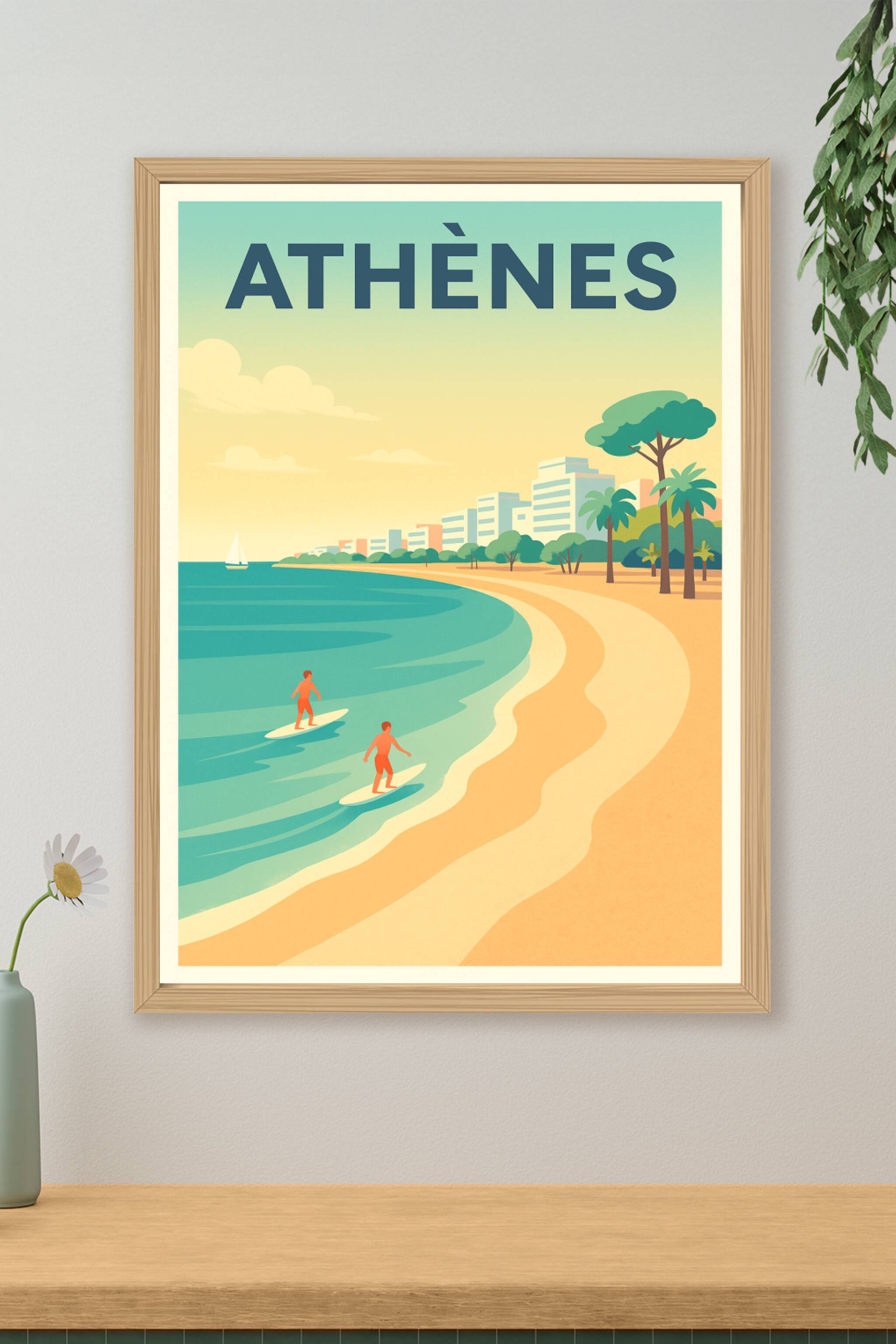 Affiche de Athènes - Évasion balnéaire ensoleillée