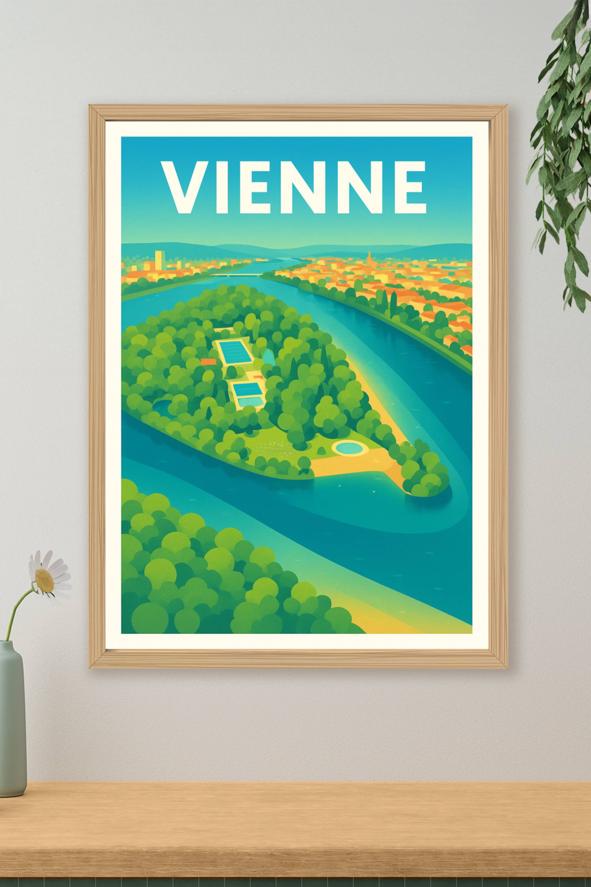 Affiche de Vienne - L'île verte au cœur de la ville