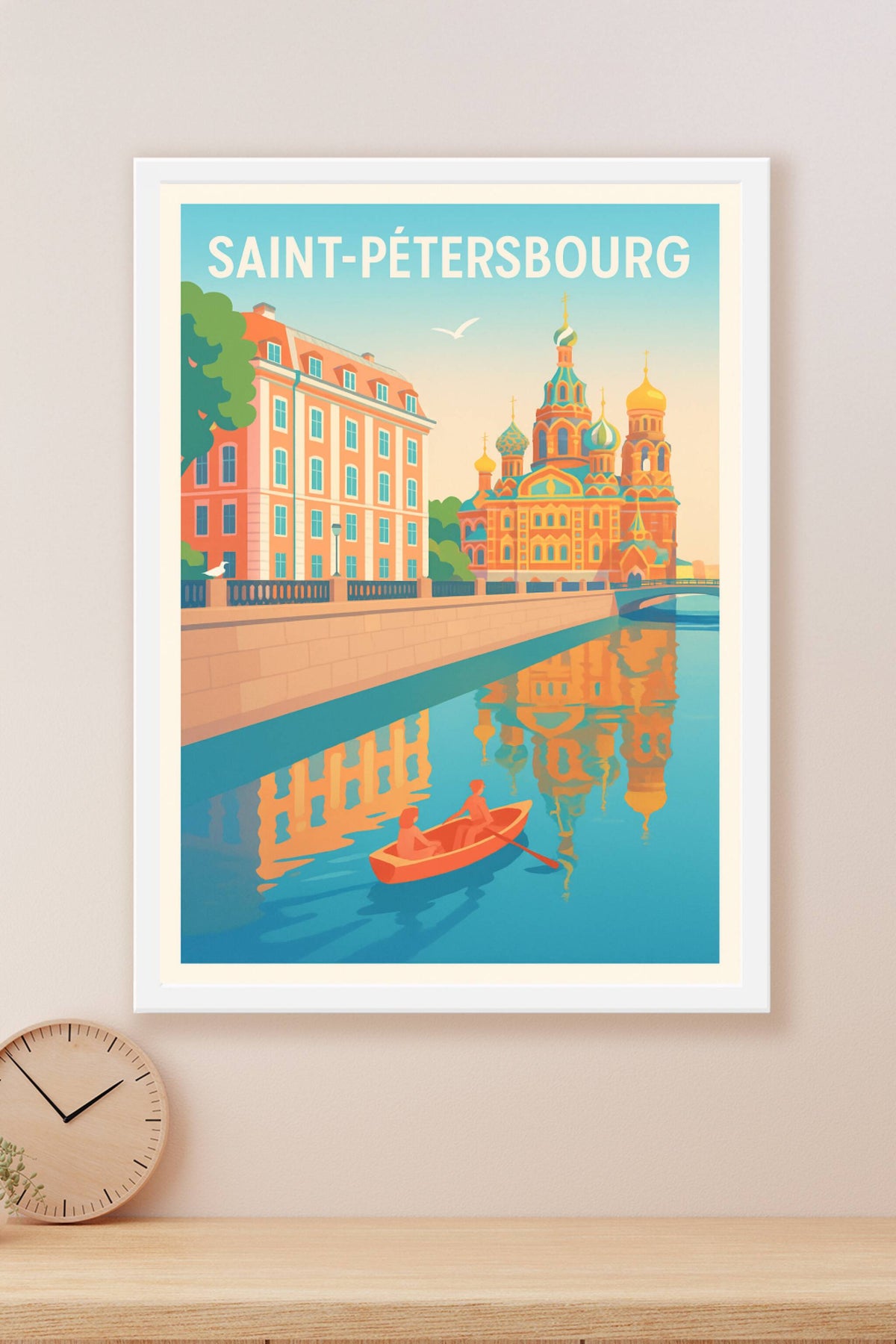 Affiche Saint-Pétersbourg — Reflets enchanteurs sur la Néva · poster d'art de Saint-Pétersbourg