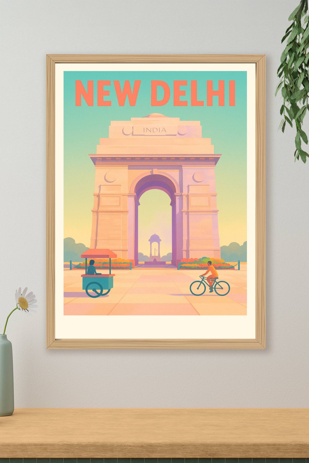 Affiche New Delhi — Évasion au cœur de l'Inde historique · poster d'art de New Delhi