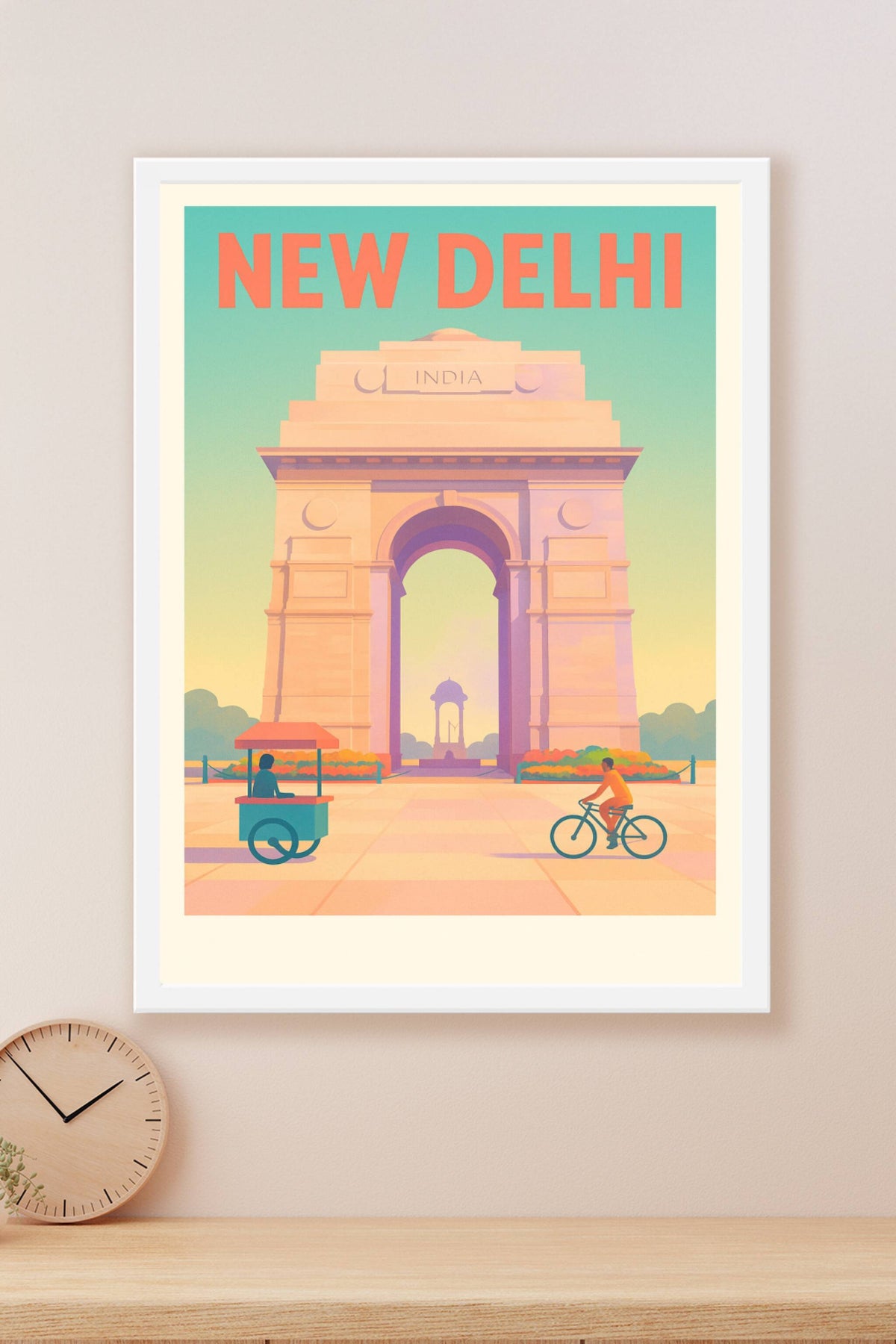 Affiche New Delhi — Évasion au cœur de l'Inde historique · poster d'art de New Delhi