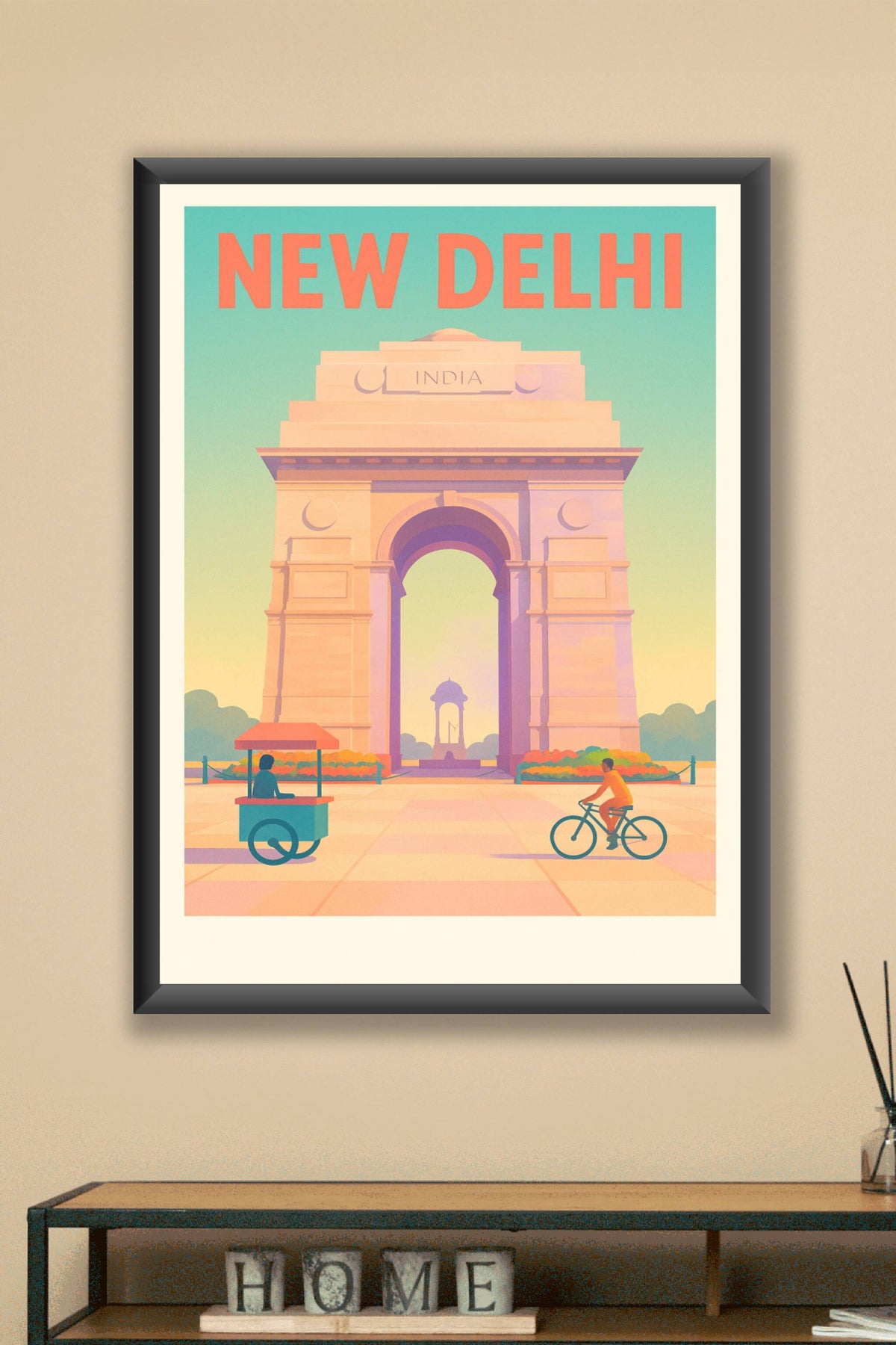 Affiche New Delhi — Évasion au cœur de l'Inde historique · poster d'art de New Delhi