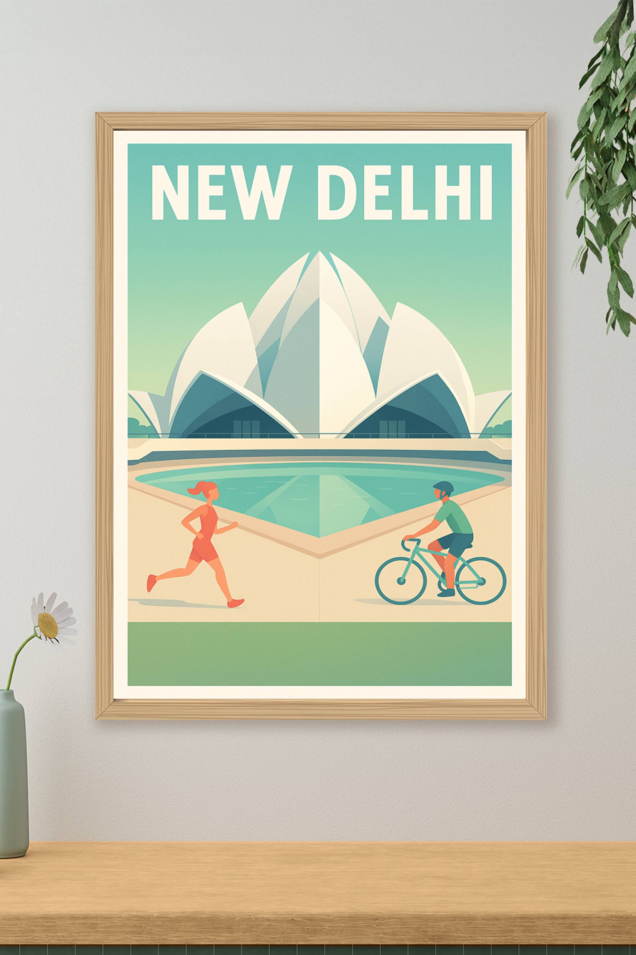 Affiche de New Delhi - L'énergie active de la Lotus Temple