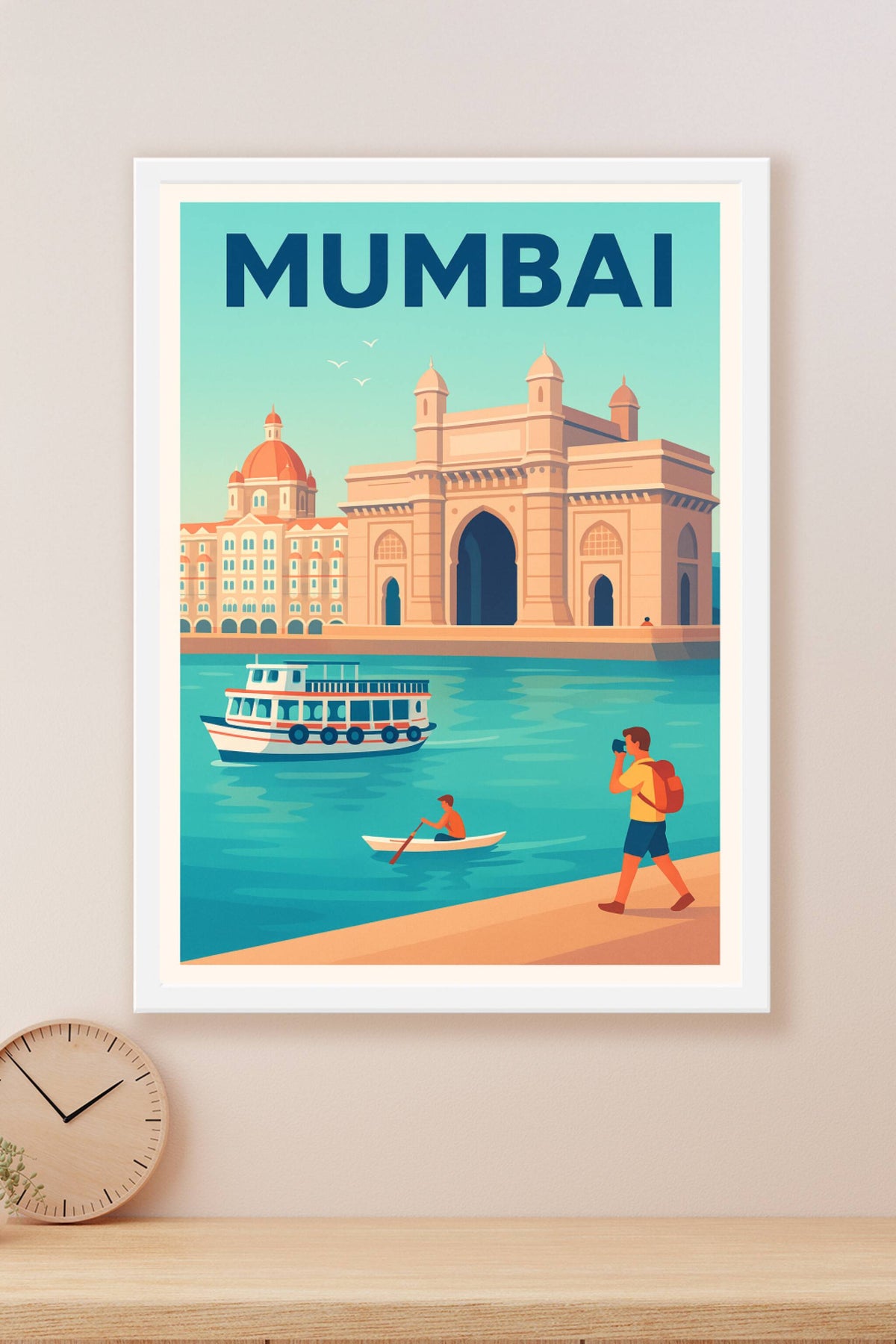 Affiche Mumbai — Entre mer et patrimoine historique · poster d'art de Mumbai
