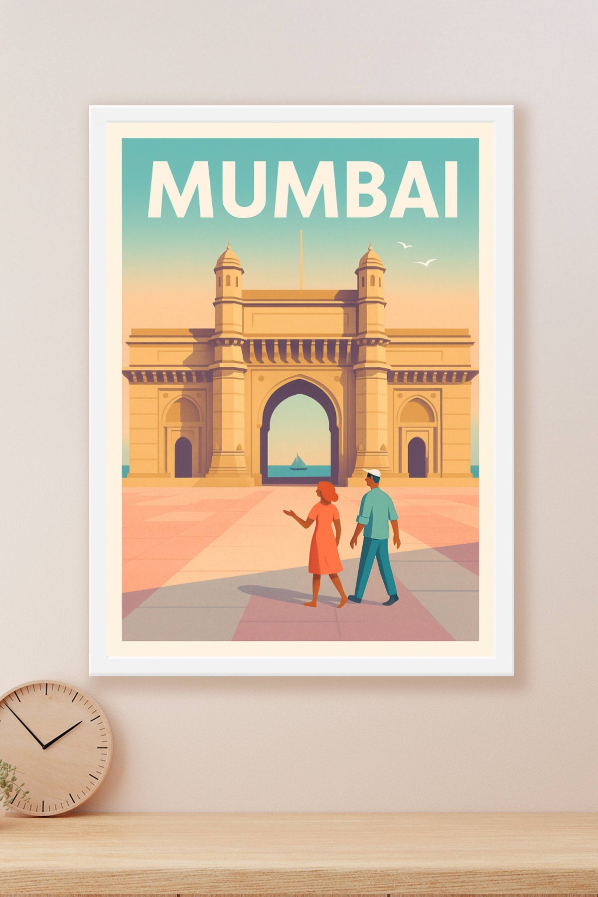 Affiche Mumbai — Le charme emblématique de la Porte de l'Inde · poster d'art de Mumbai